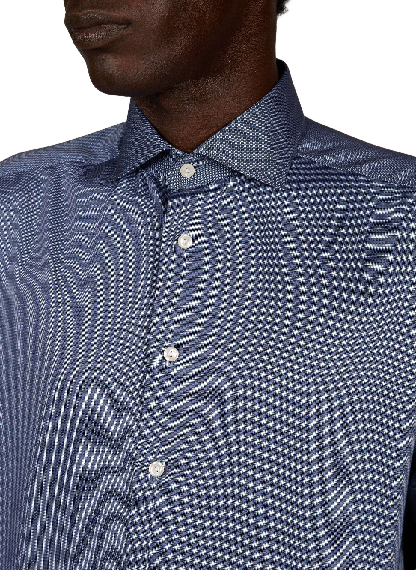 Straight cotton shirt ETON Blue