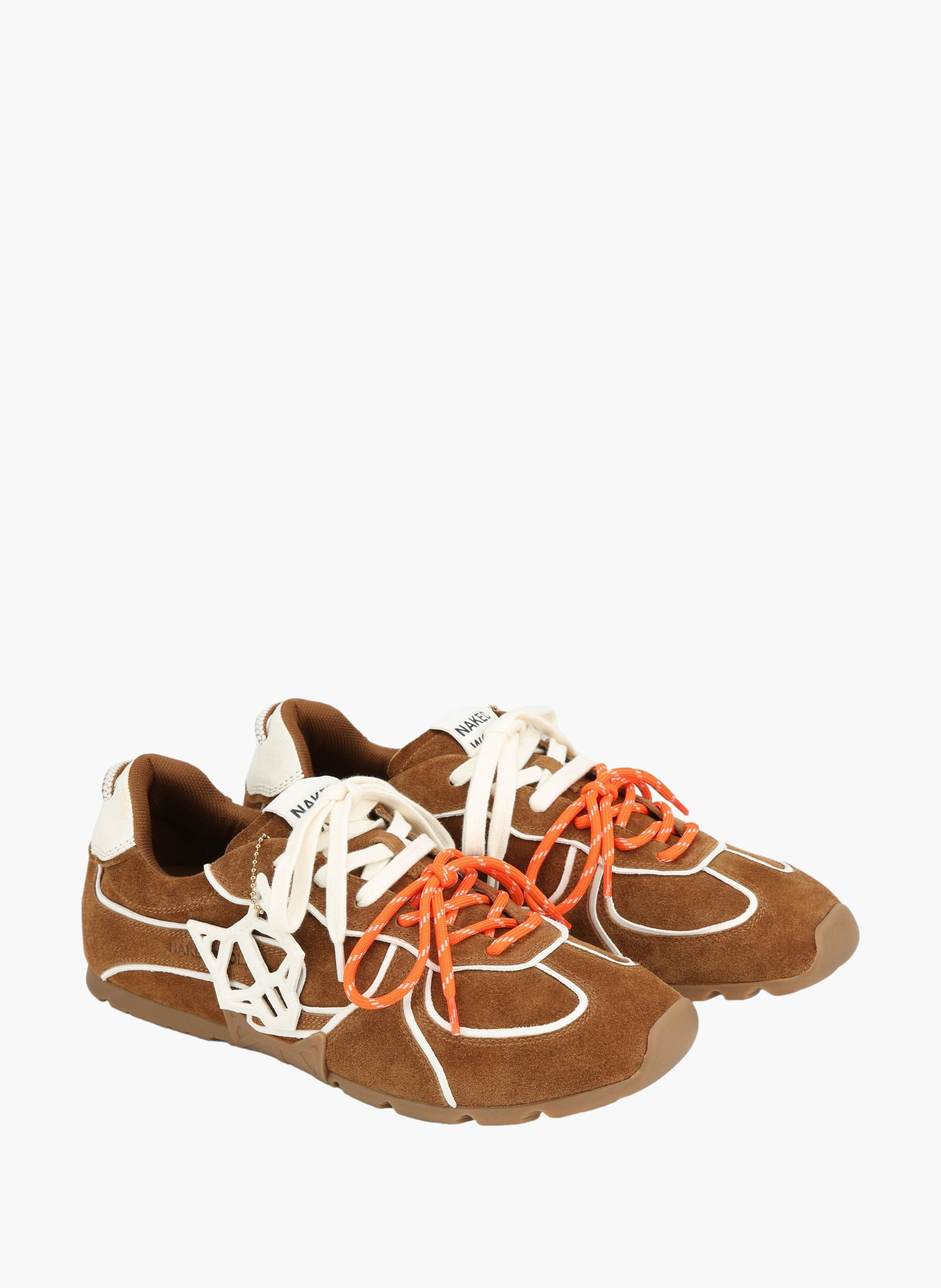 Baskets ace m en daim NAKED WOLFE Marron
