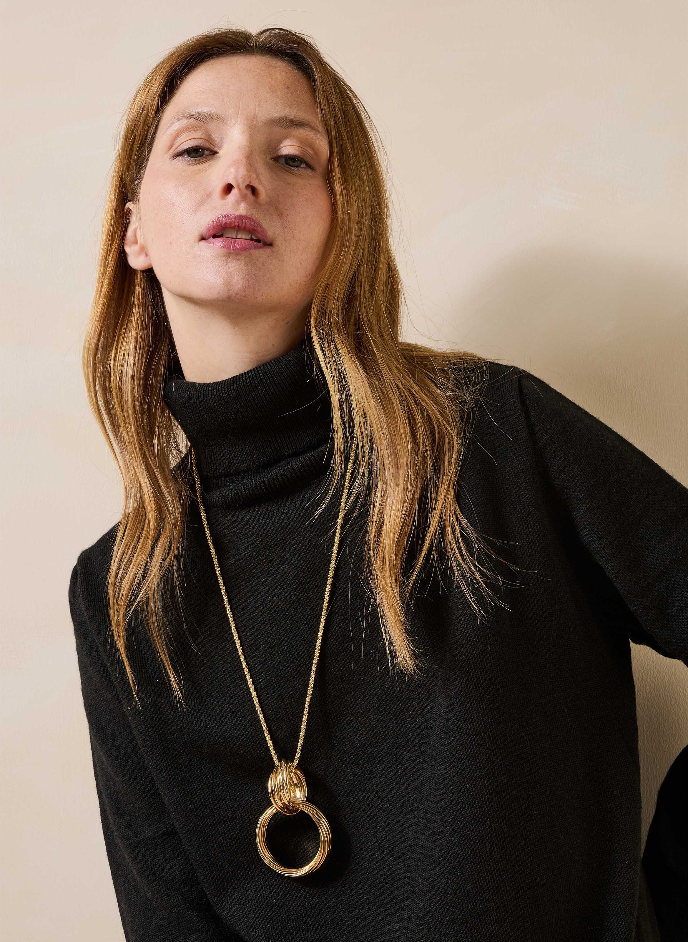 Lange ketting met meerdere ringen LA FEE MARABOUTEE Goud