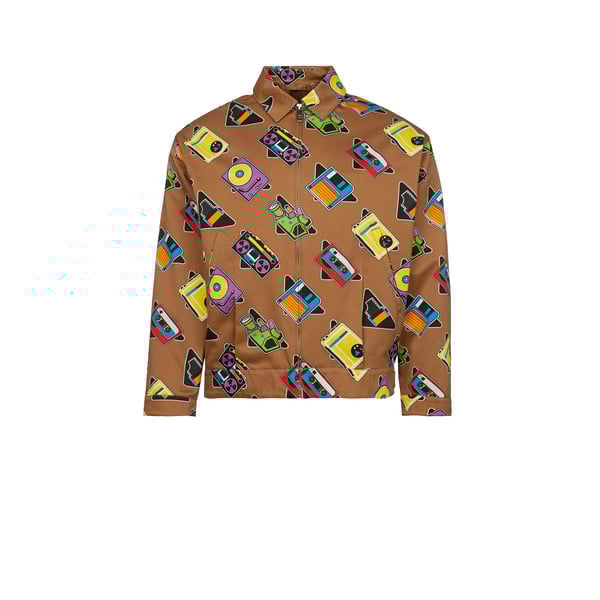 Veste chino en coton imprimé