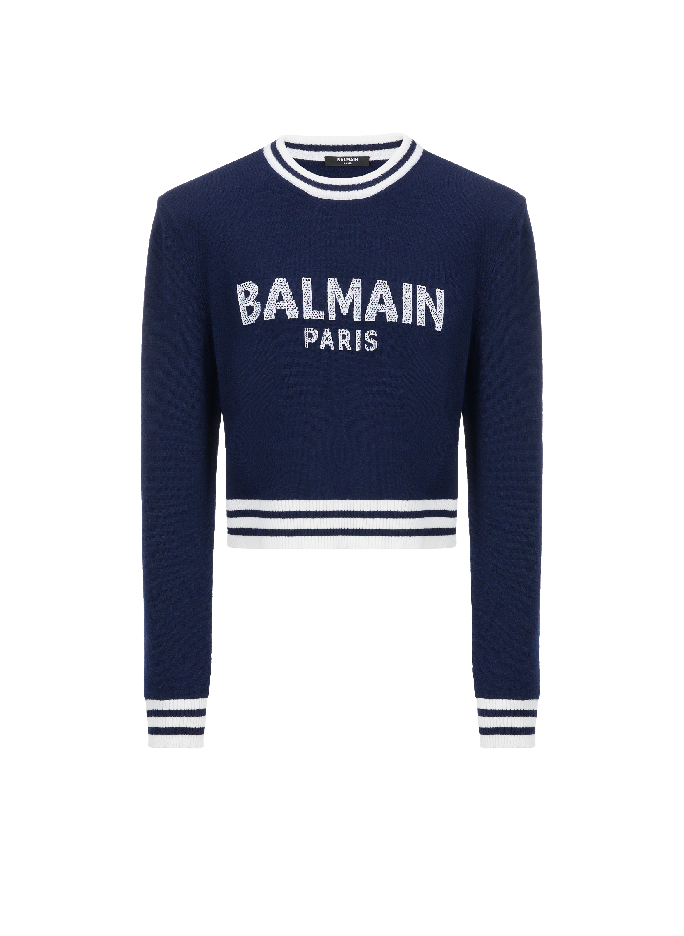 Pull à logo en laine et cachemire