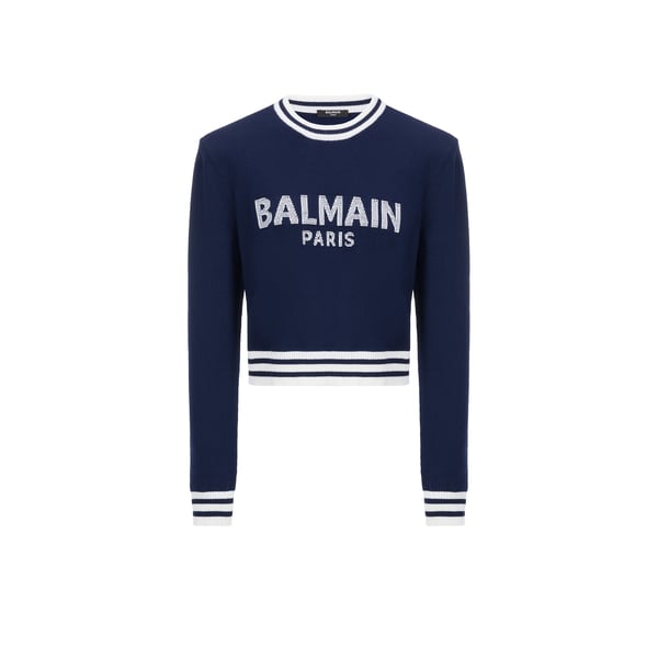 Pull à logo en laine et cachemire