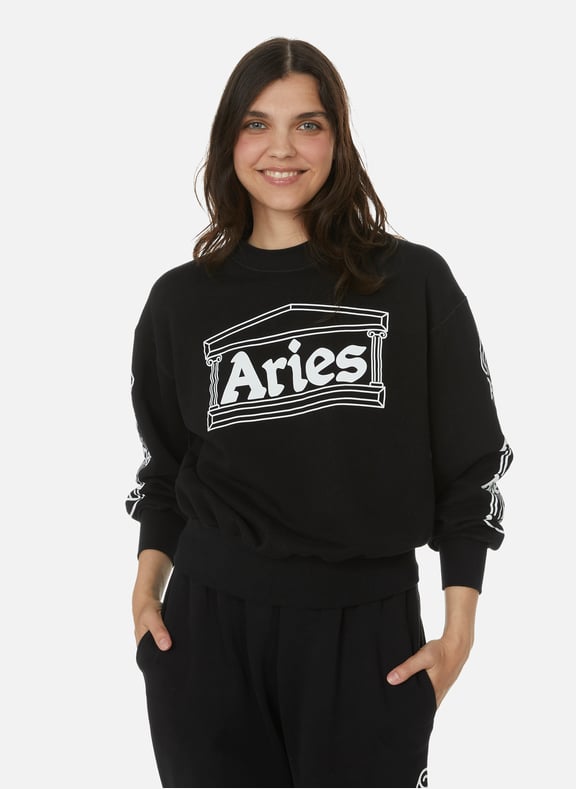 Sweatshirt Column en coton Noir by ARIES ARIES Sweatshirt Column en coton Noir