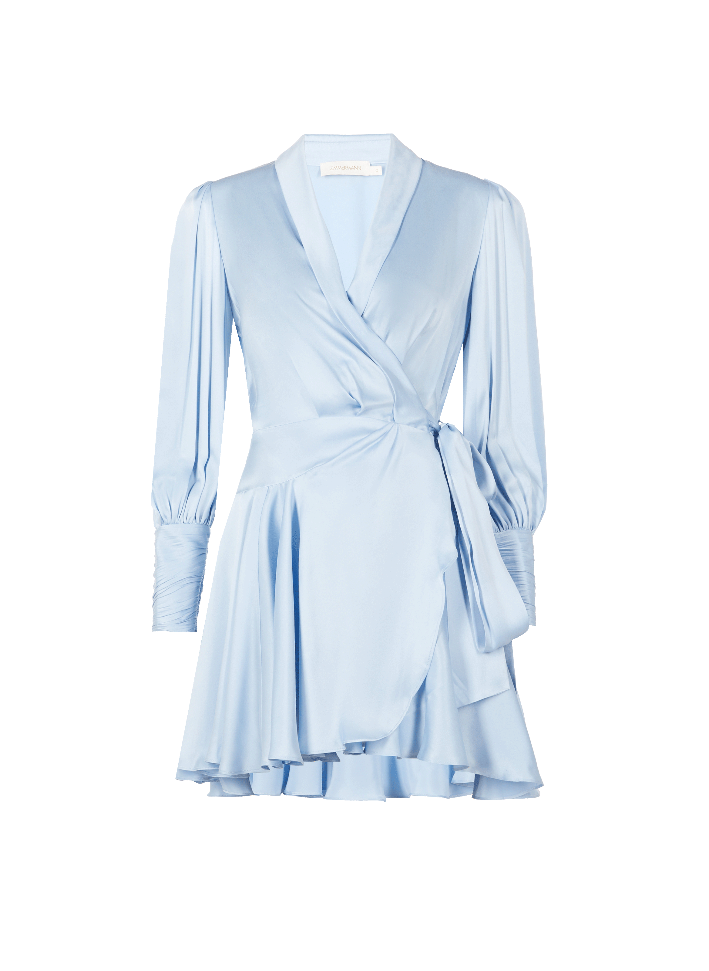 Robe courte portefeuille en soie