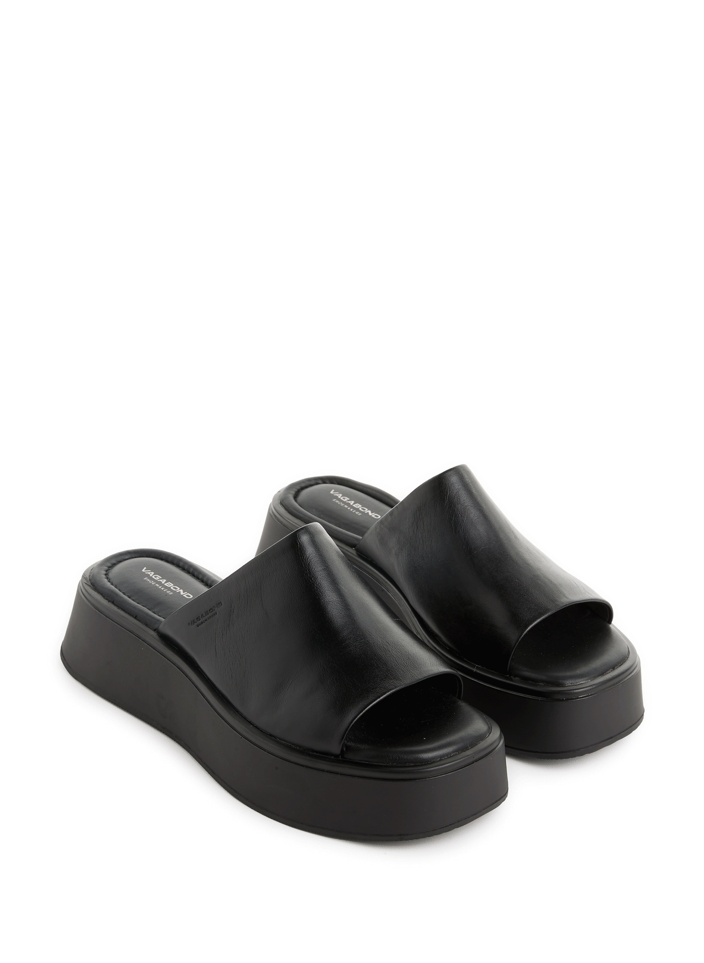 Platform leather sandals Black Vagabond shoemakers Women