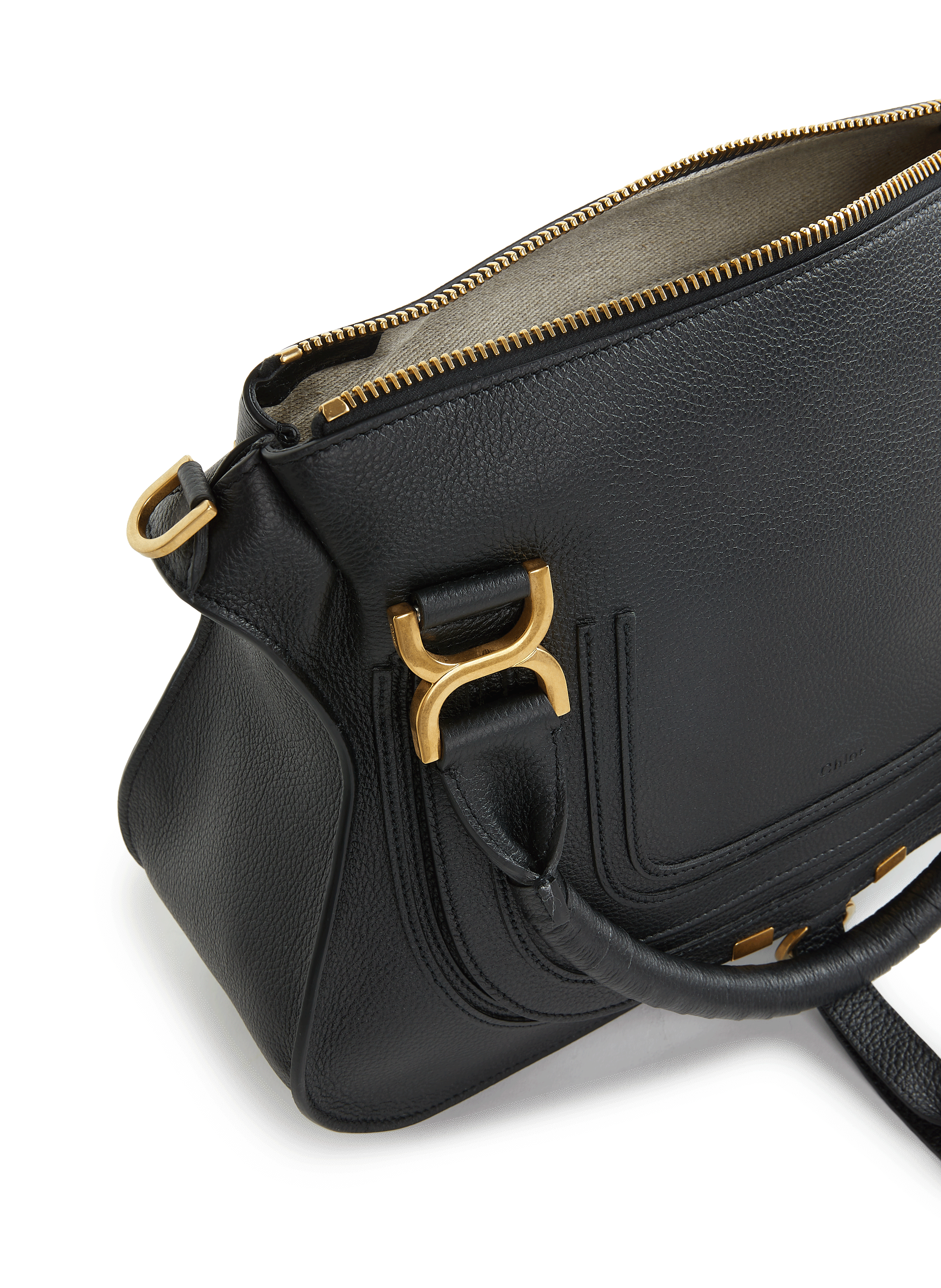 Medium Marcie leather bag CHLOÉ Black