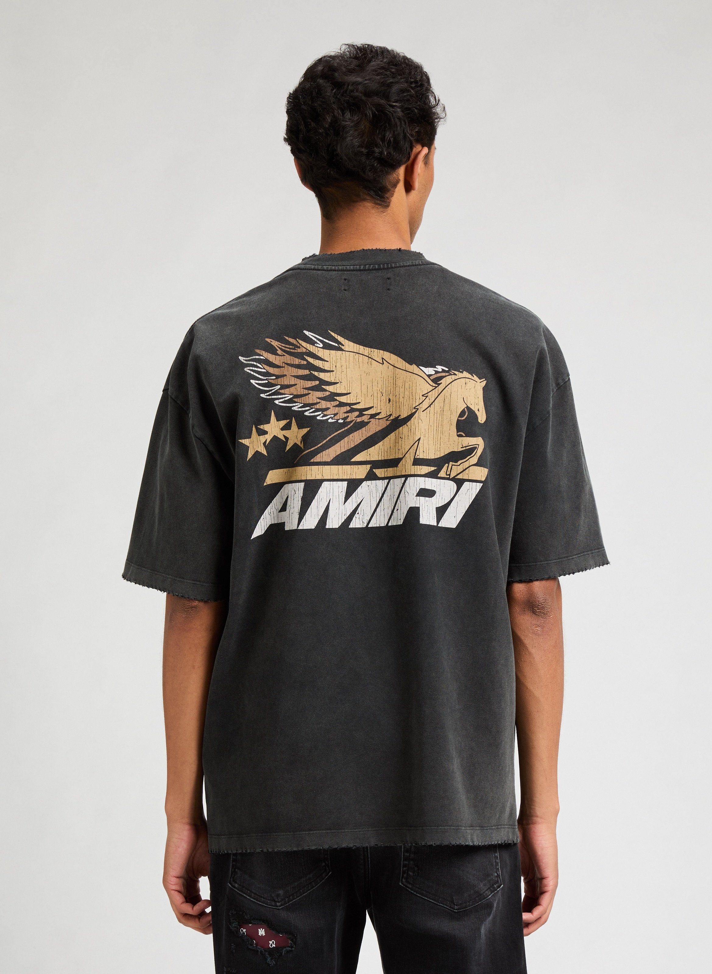 T-shirt Vintage Pegasus AMIRI Noir