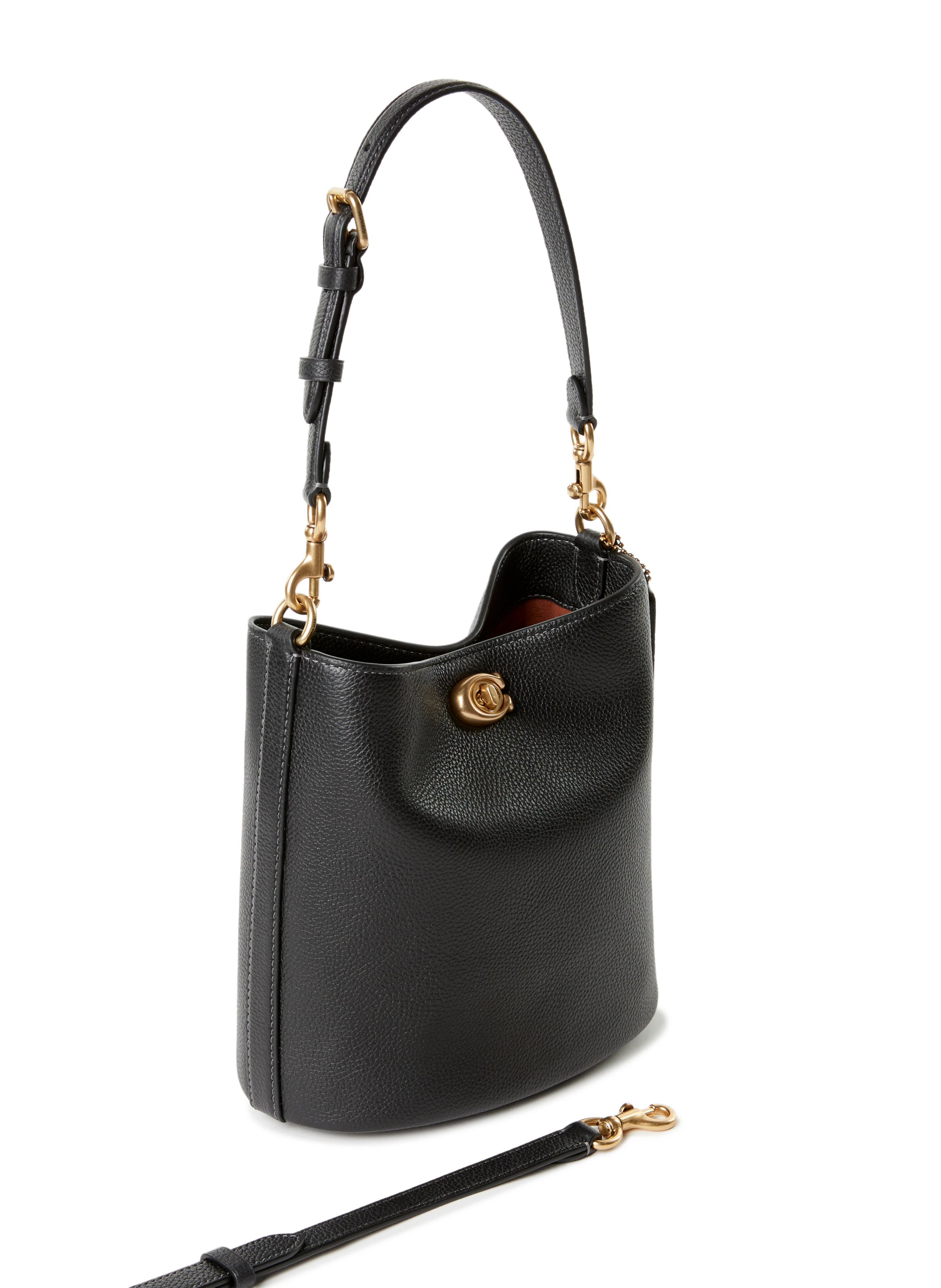 Sac seau Willow 19 en cuir COACH Noir