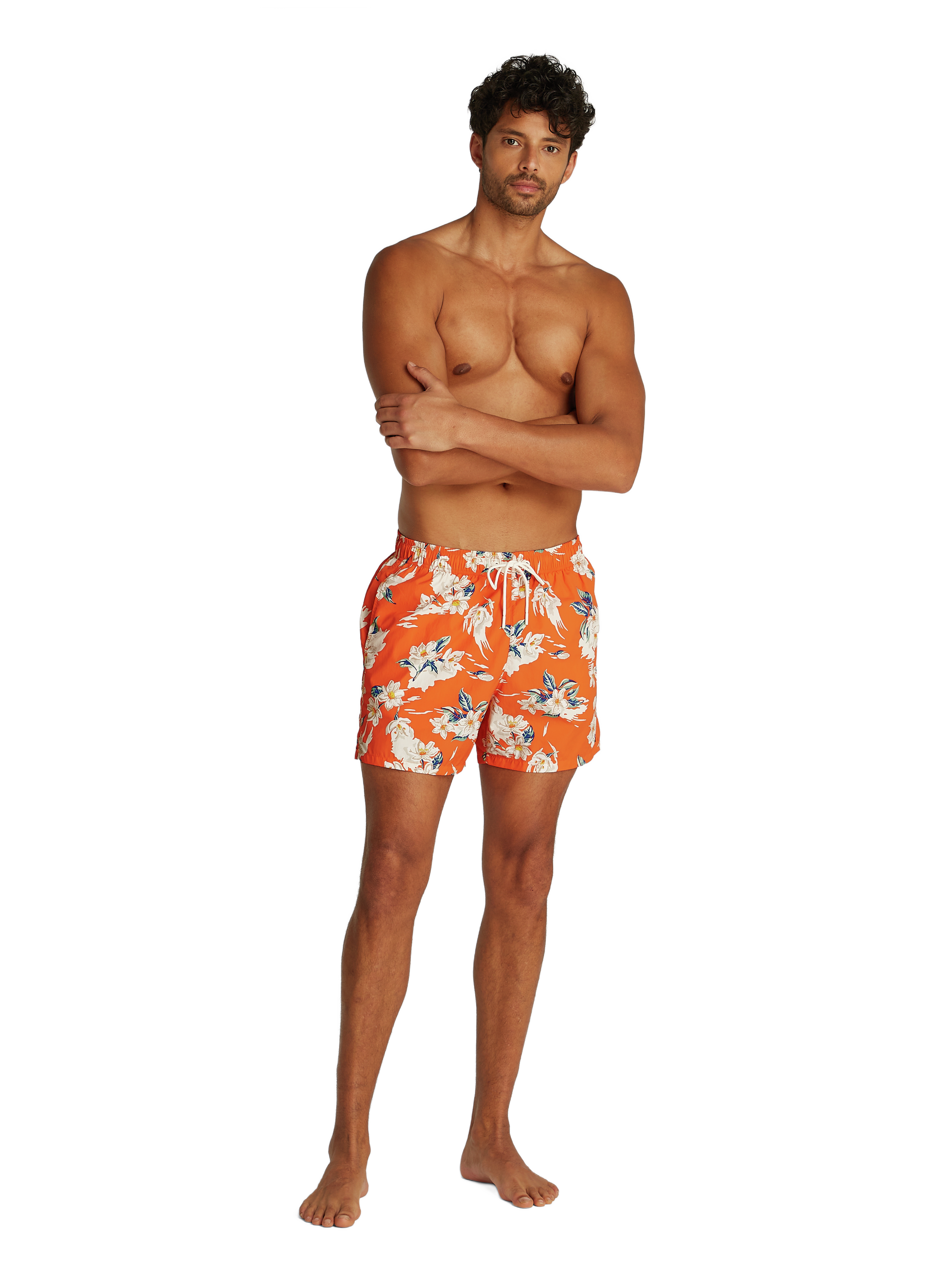  Printed swim shorts TOMMY HILFIGER Orange