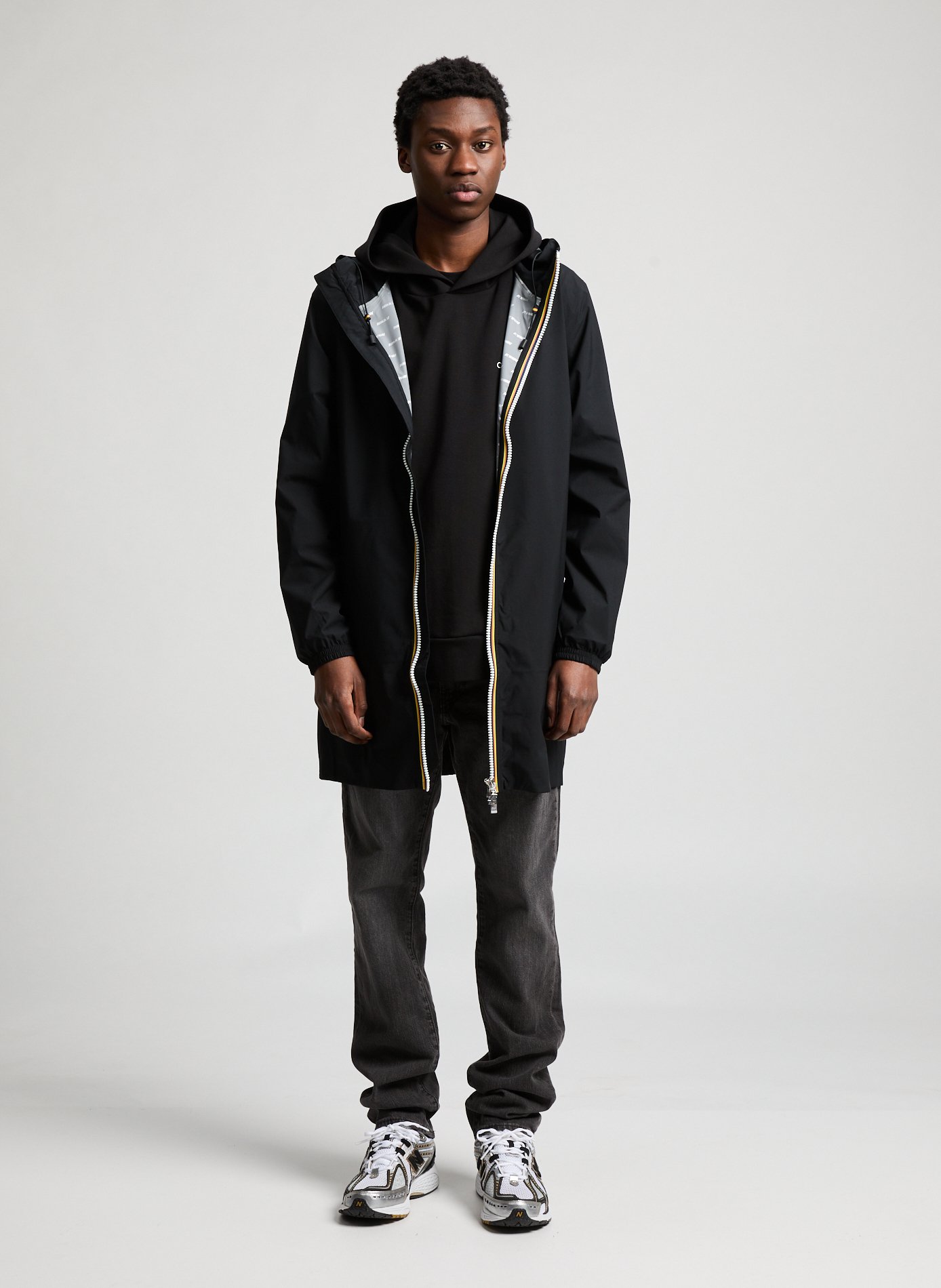 Recycled polyester and cotton hoodie CALVIN KLEIN Black