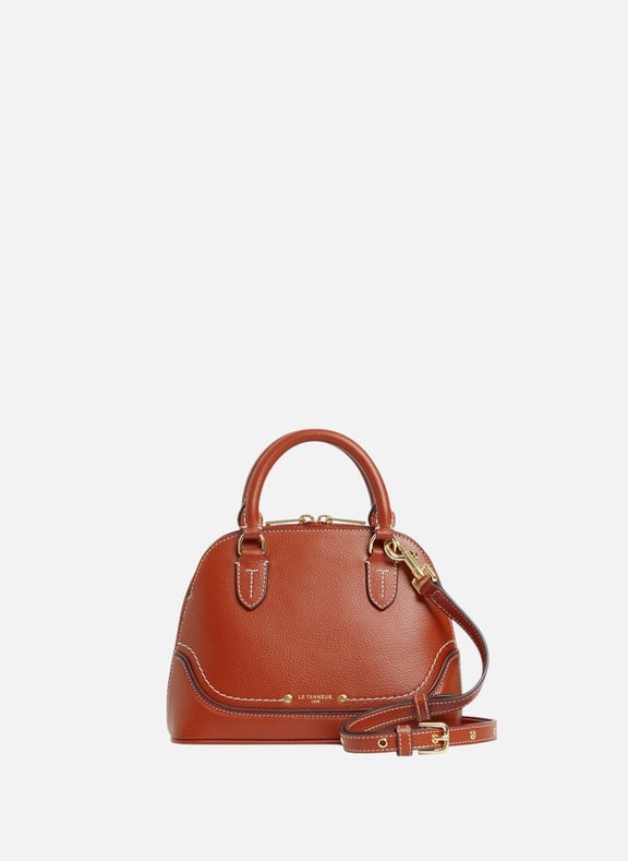 Petit sac à main ella en cuir grainé Marron by LE TANNEUR LE TANNEUR Petit sac à main ella en cuir grainé Marron