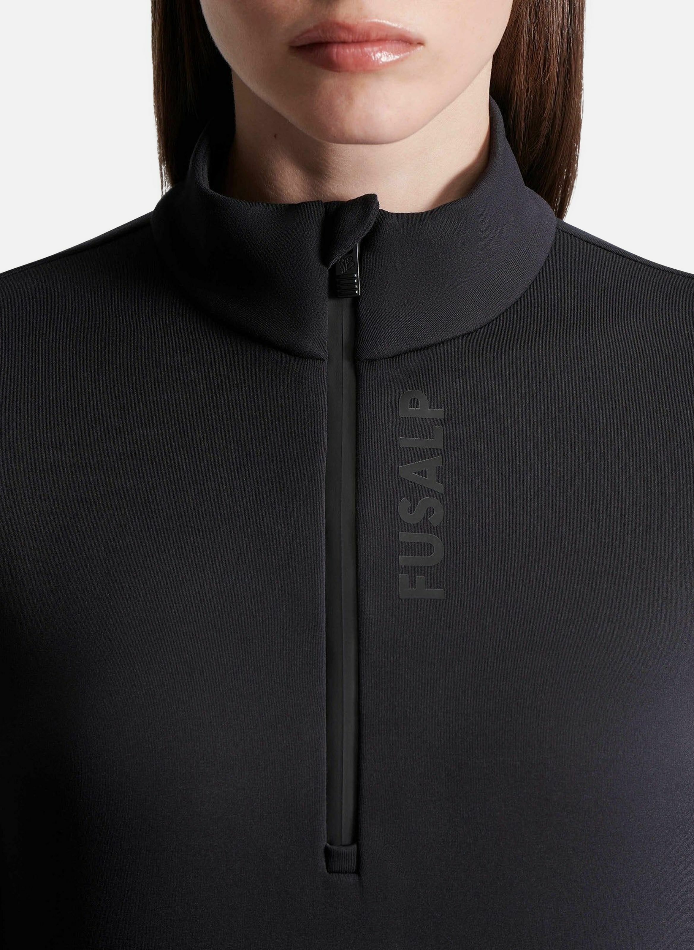 Sous pull orion col montant coupe ajustée FUSALP Noir