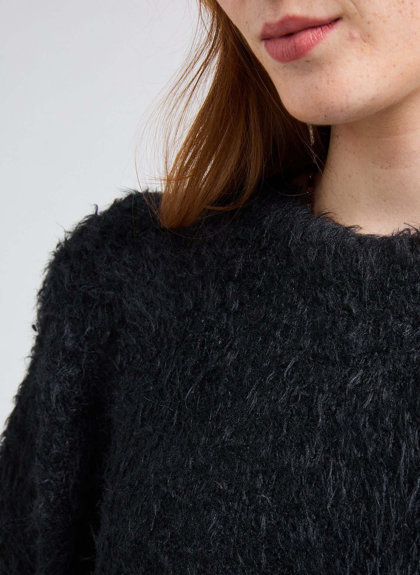 Fluffy silk sweater TOTEME Black