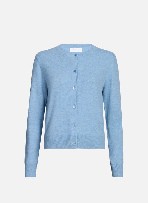 Cashmere Cardigan Blue by SAMSOE SAMSOE SAMSOE SAMSOE Cashmere Cardigan Blue