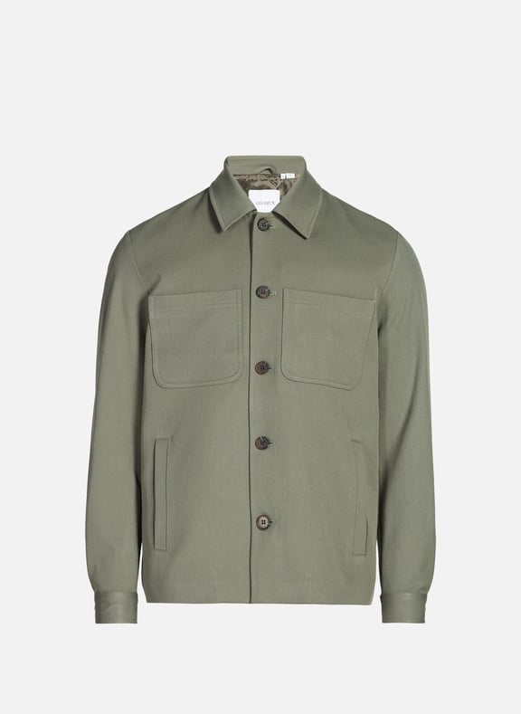 Marseille Hybrid Shirt Jacket Green by LES DEUX LES DEUX Marseille Hybrid Shirt Jacket Green