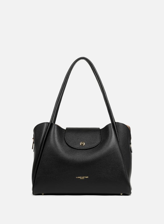 Sac cabas épaule - ida double Noir by LANCASTER LANCASTER Sac cabas épaule - ida double Noir