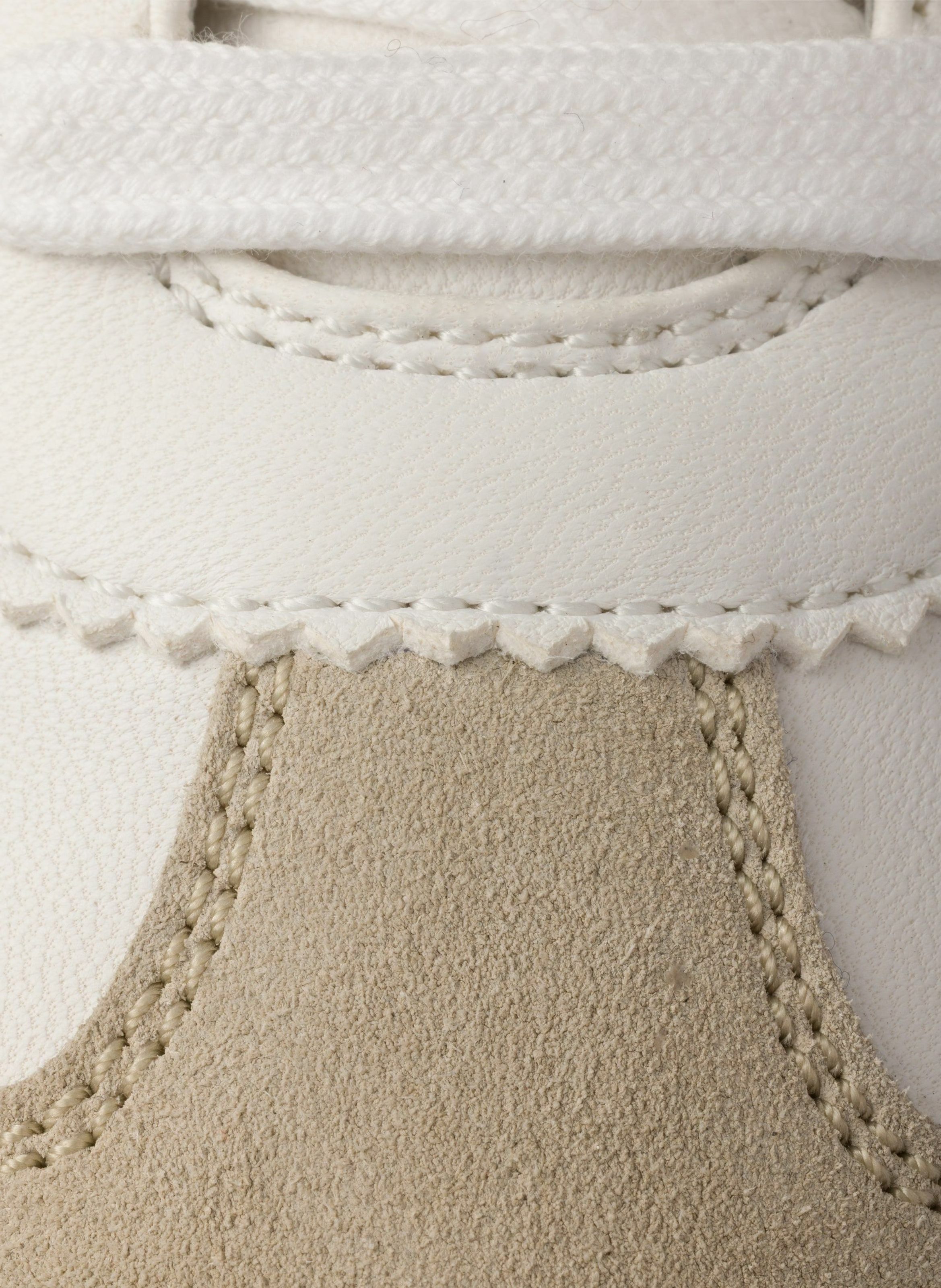 Sneakers downtown bold en cuir nappa et veau velou PRADA Blanc