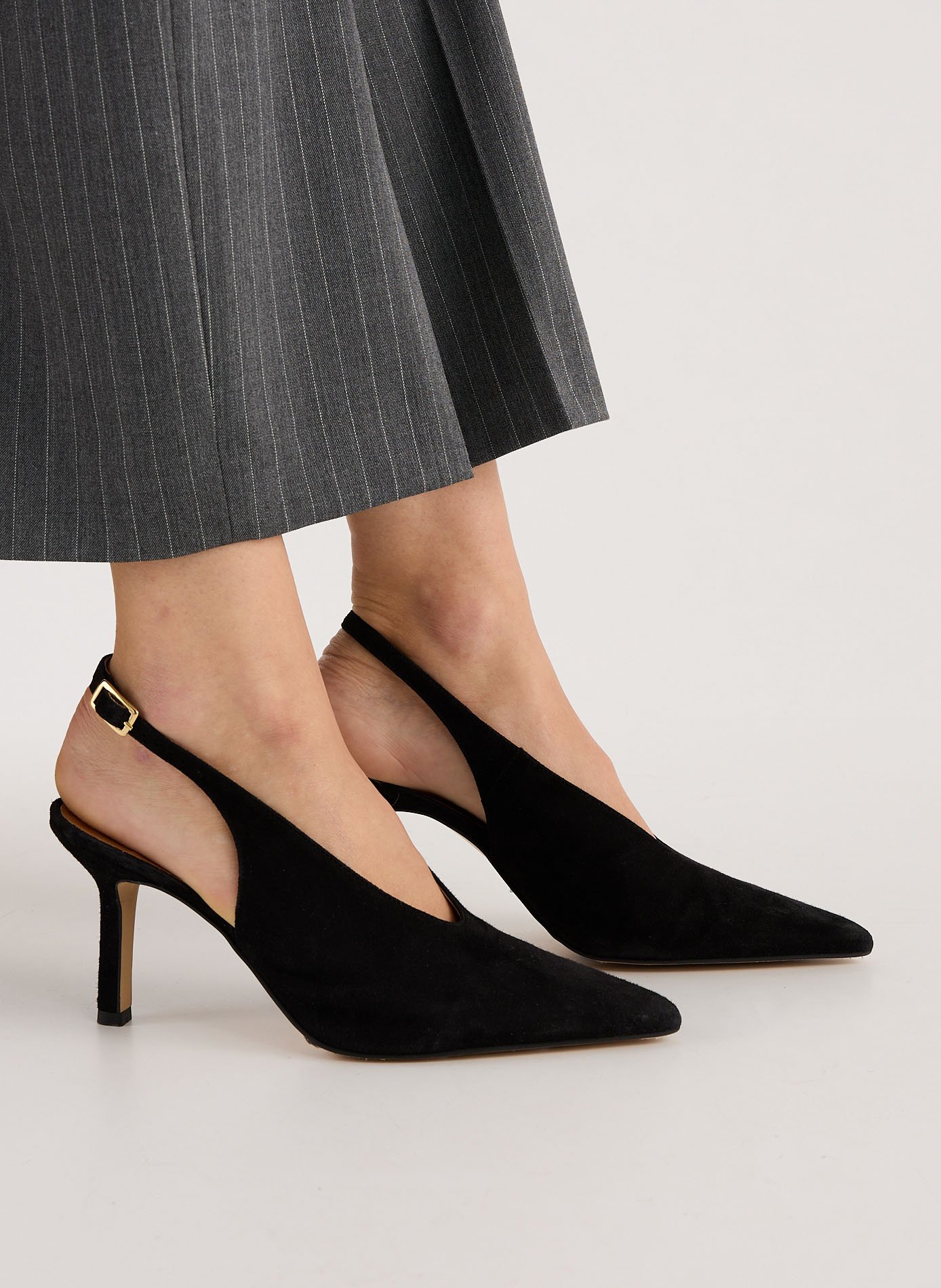 Sling-back Devil en cuir  SAISON 1865 Noir