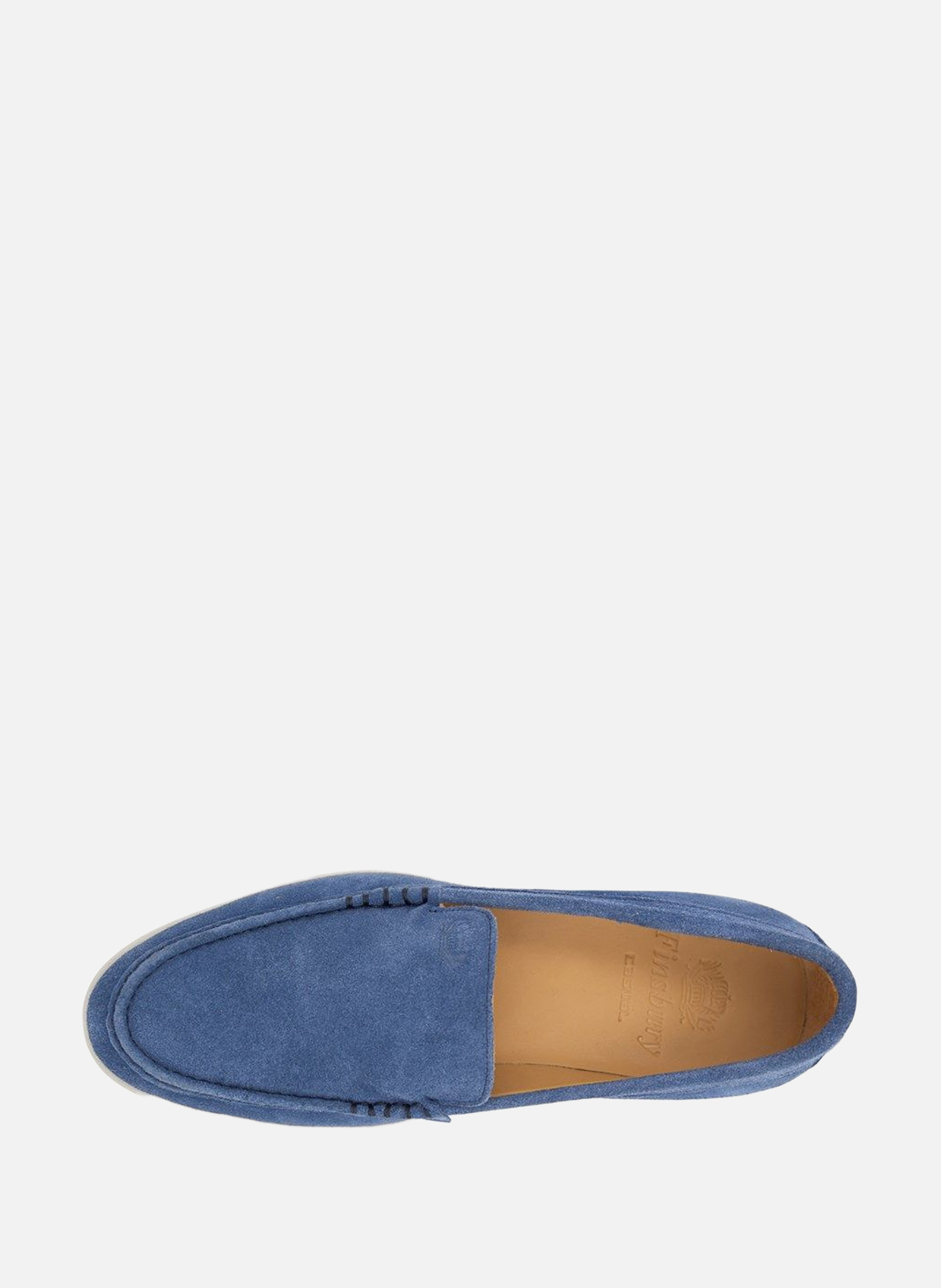 Mocassin velours monaco FINSBURY Bleu