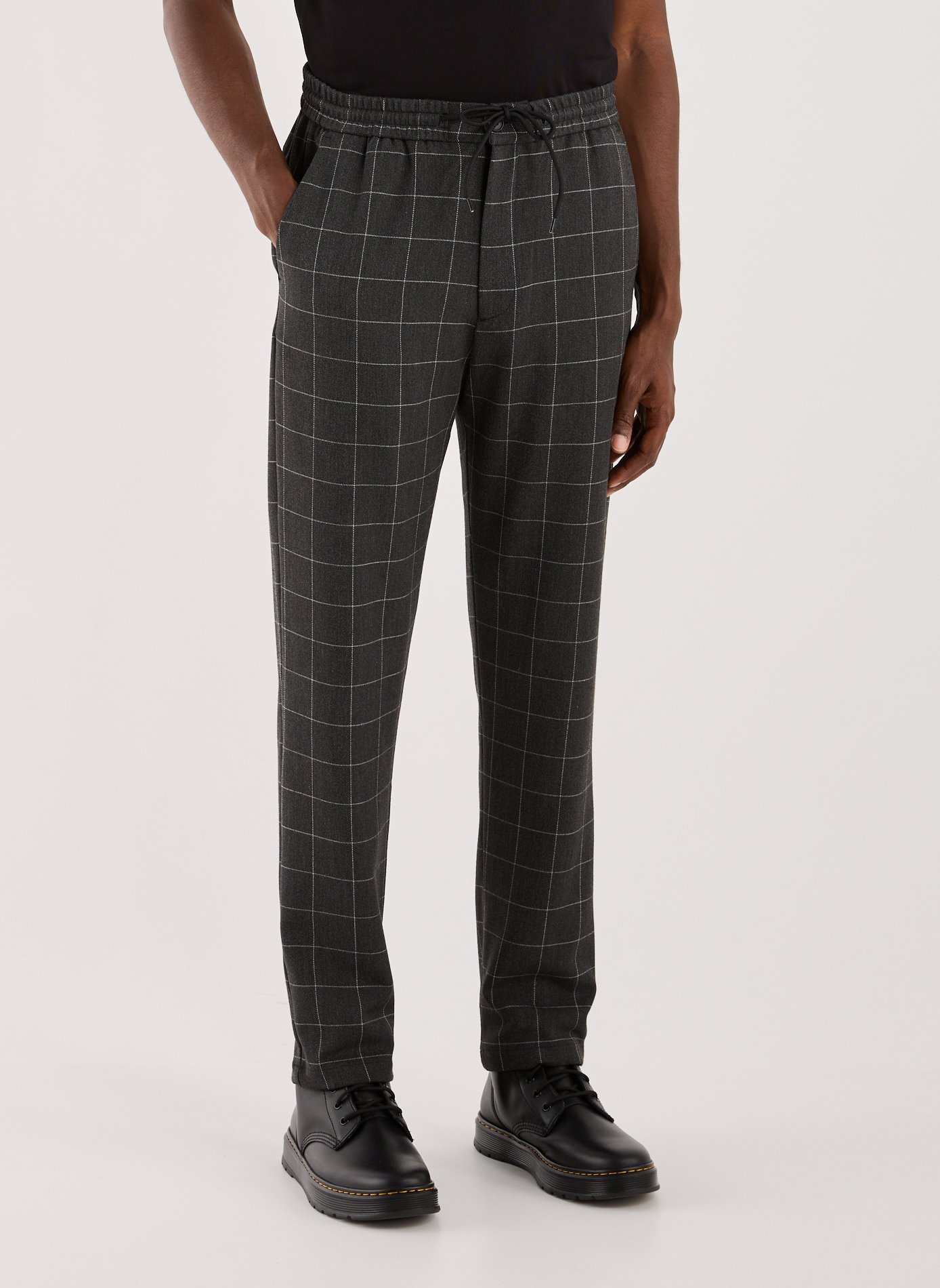 LES DEUX Check trousers Grey