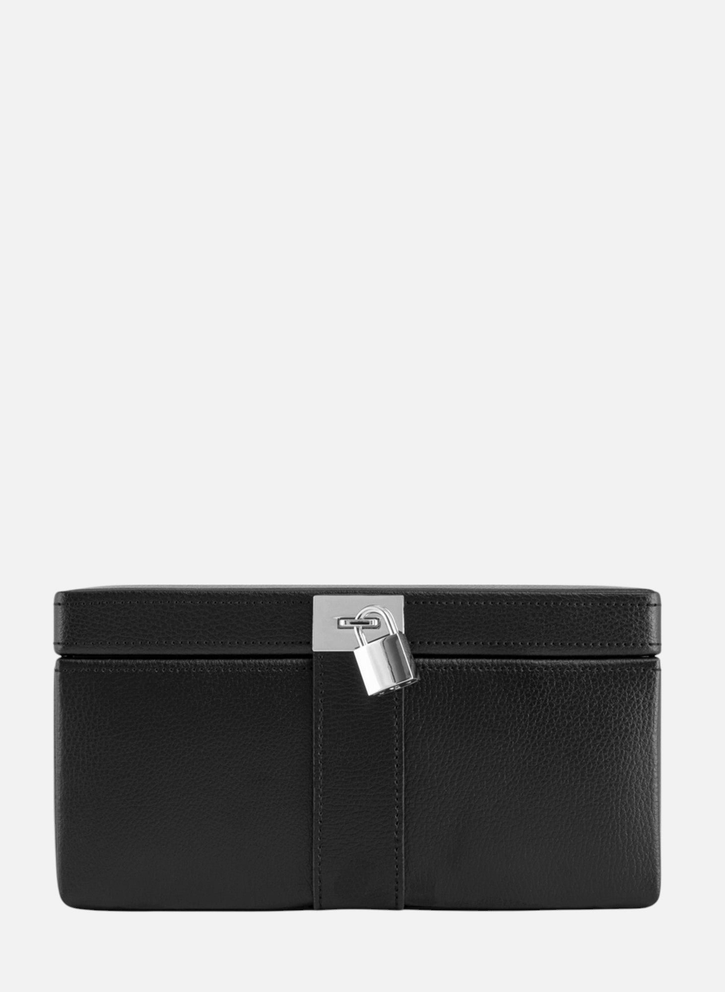 Grande boîte à bijoux en cuir LE TANNEUR Noir