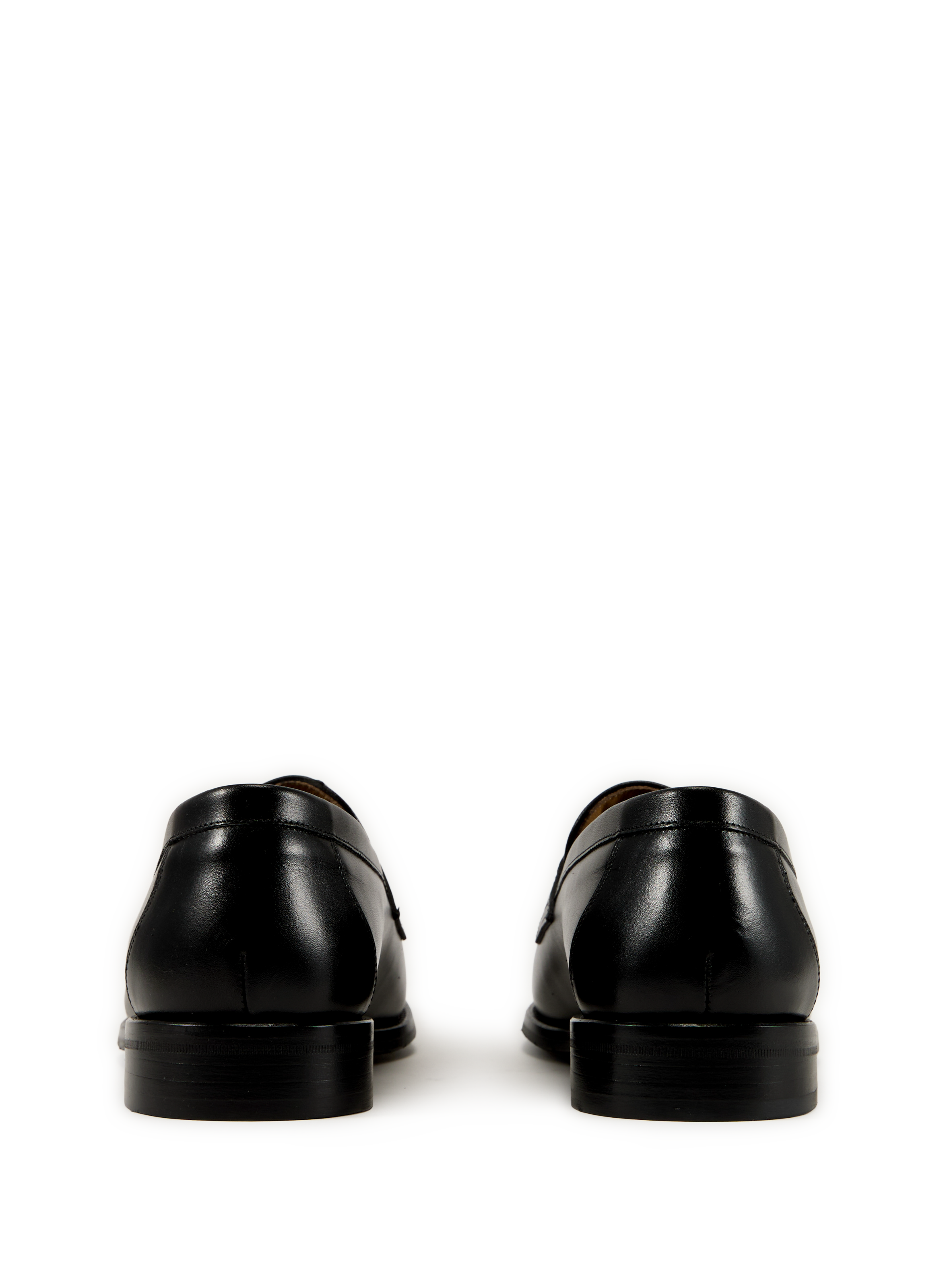 Mocassins unis en cuir HACKETT Noir