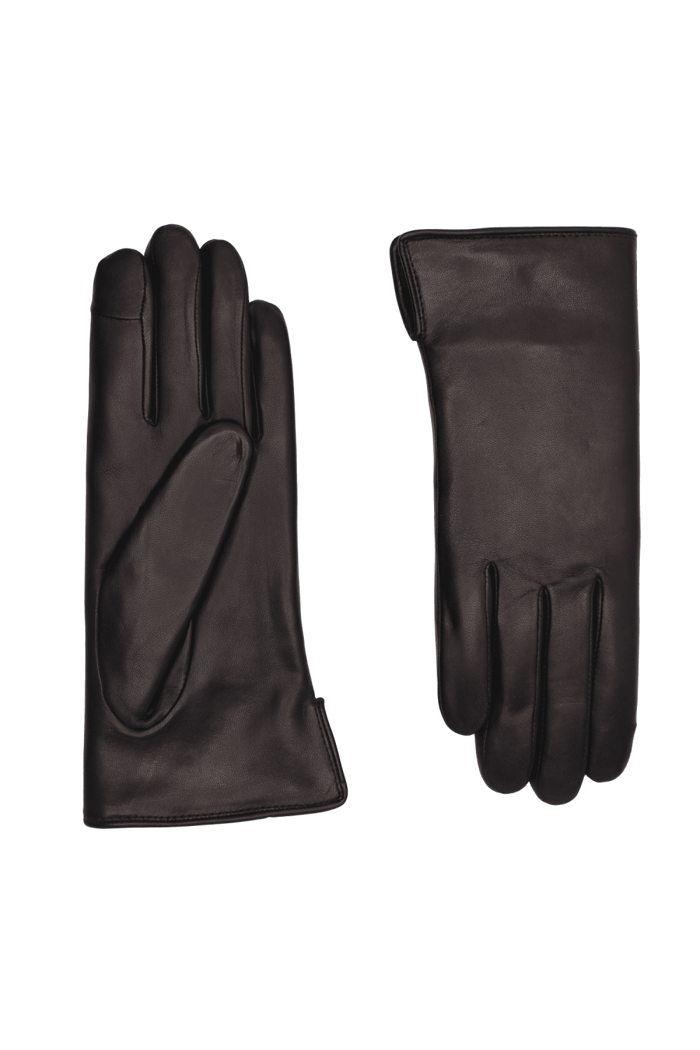Gants lapin femme cuir doublé lapin AGNELLE Noir
