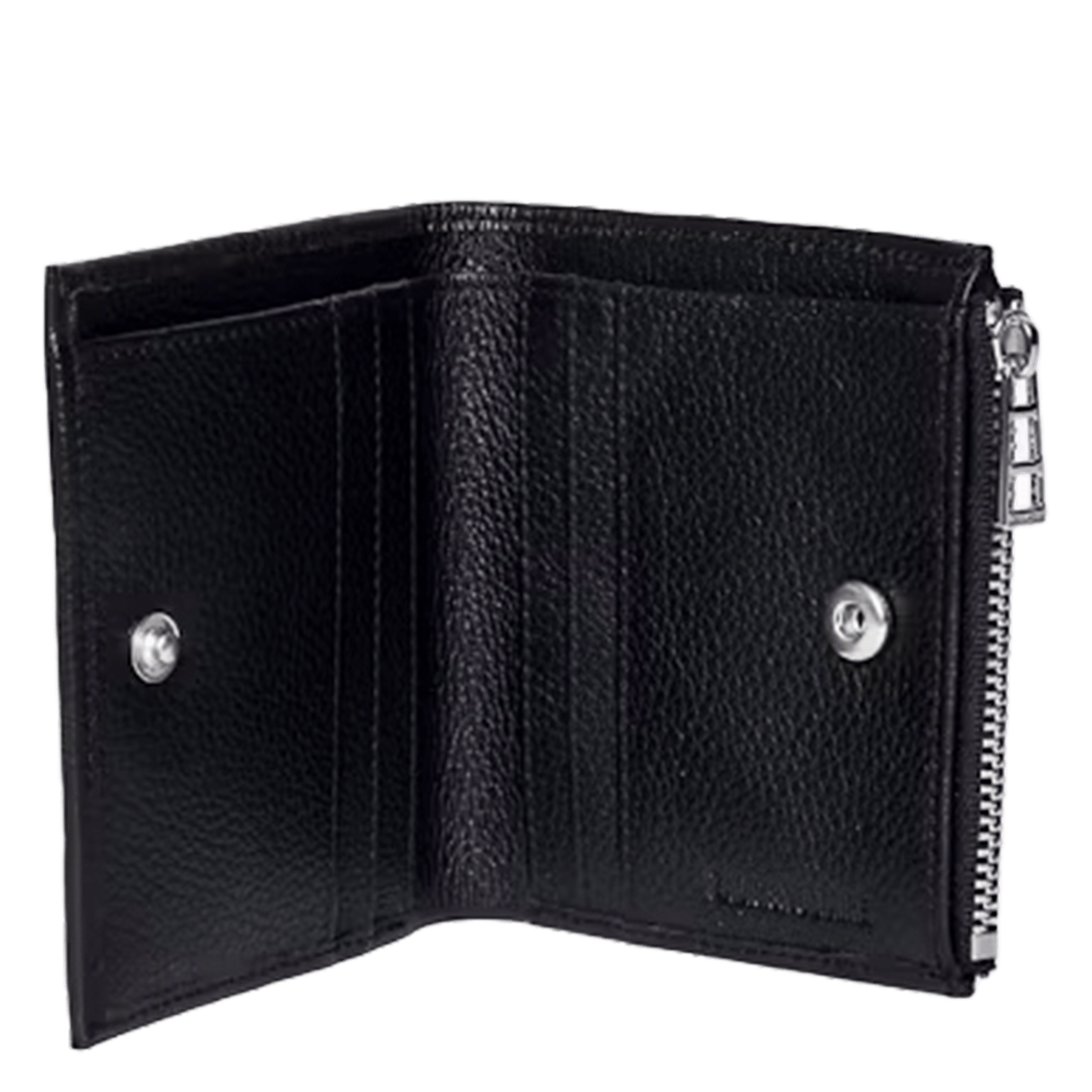 Portefeuille zippé en cuir grainé zv wallet ZADIG&VOLTAIRE Noir