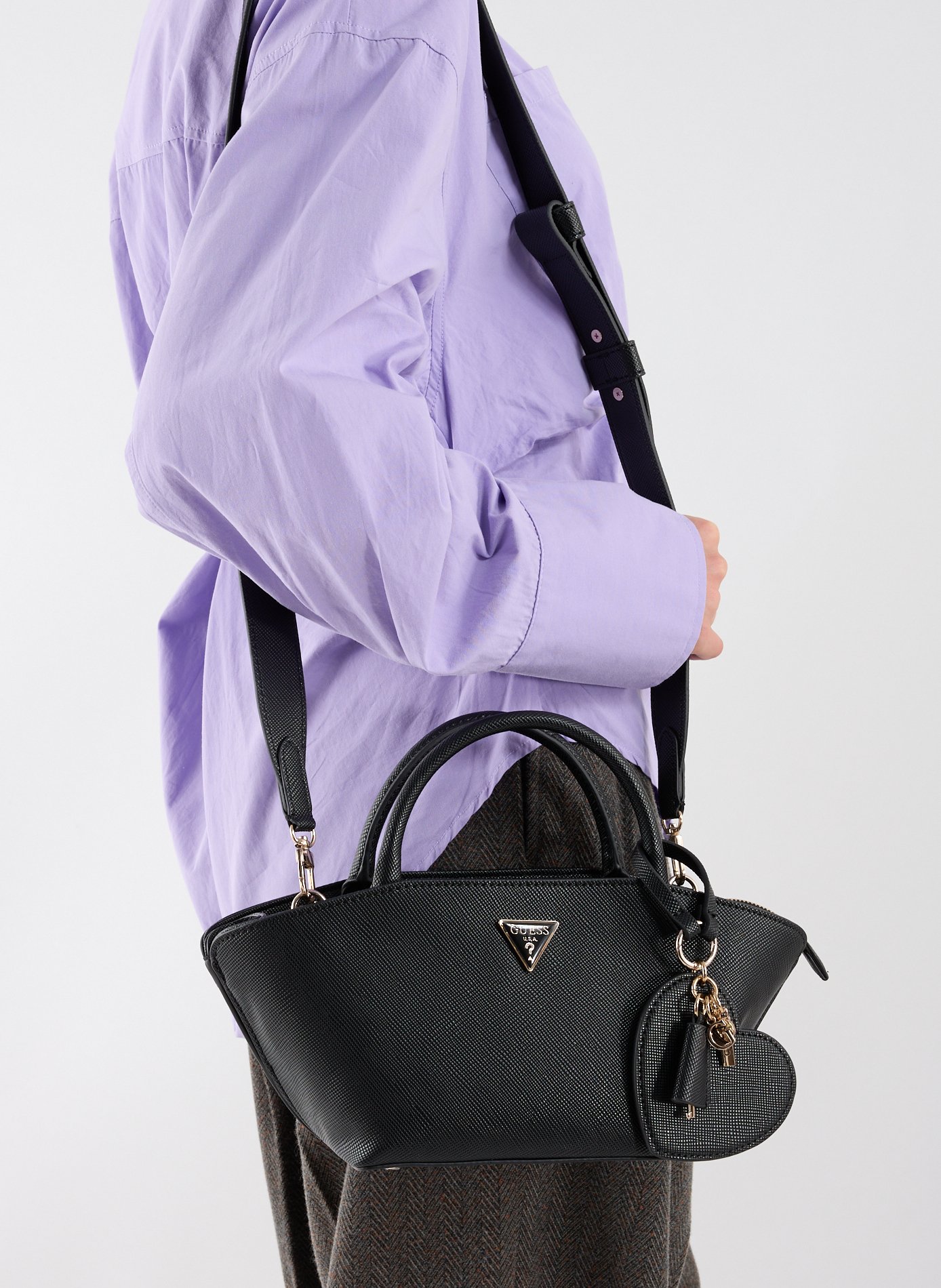 Bolena saffiano handbag GUESS Black