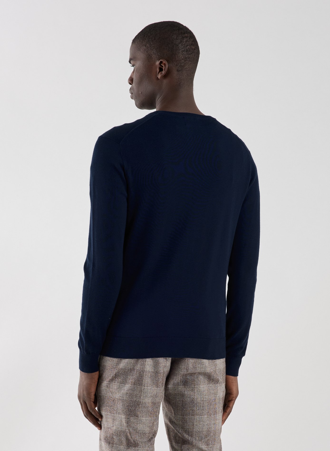 Cotton V-neck jumper HACKETT Blue