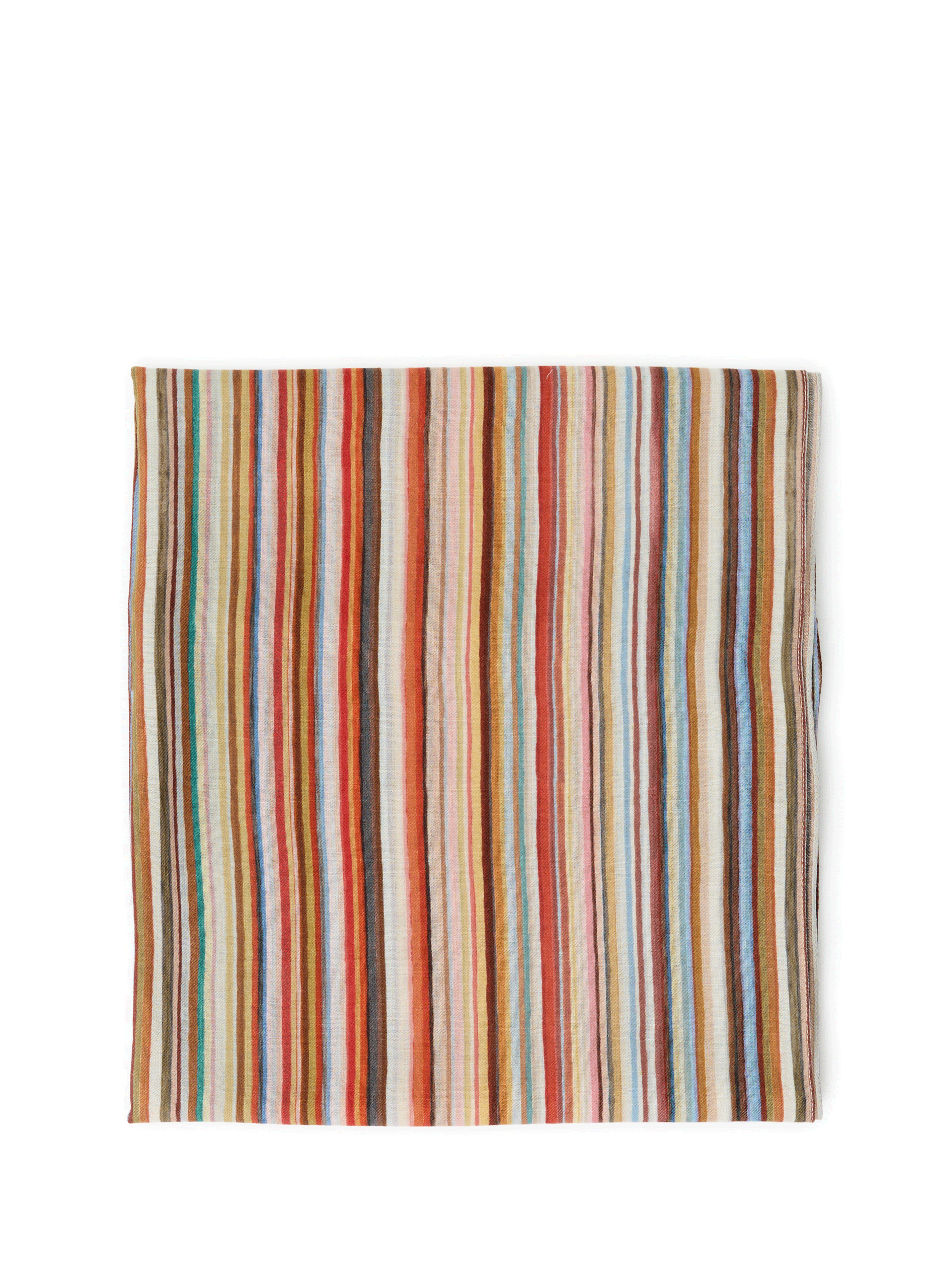PAUL SMITH Foulard à rayures en laine vierge Multicolore