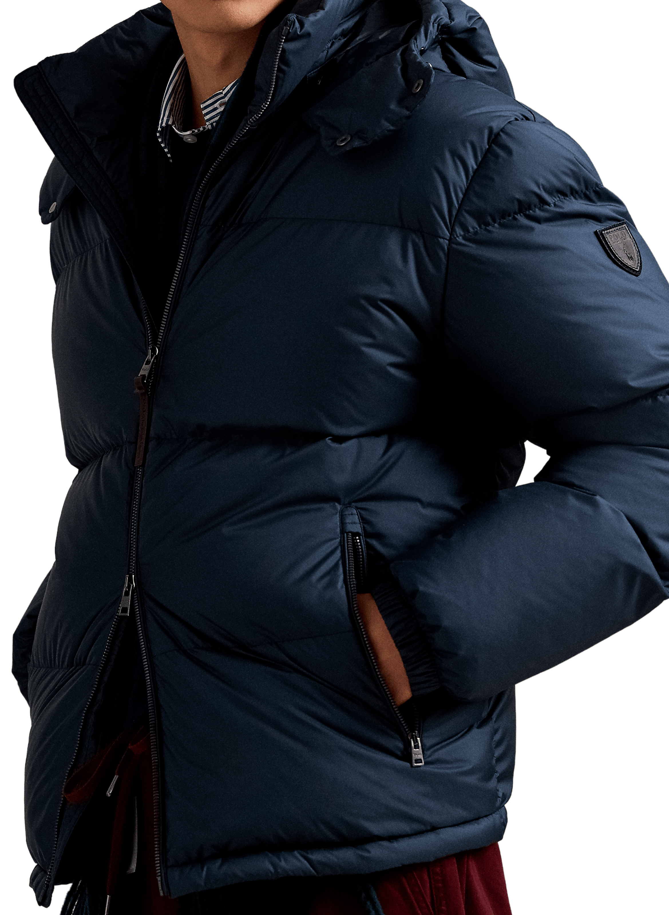 Doudoune droit à capuche POLO RALPH LAUREN Bleu