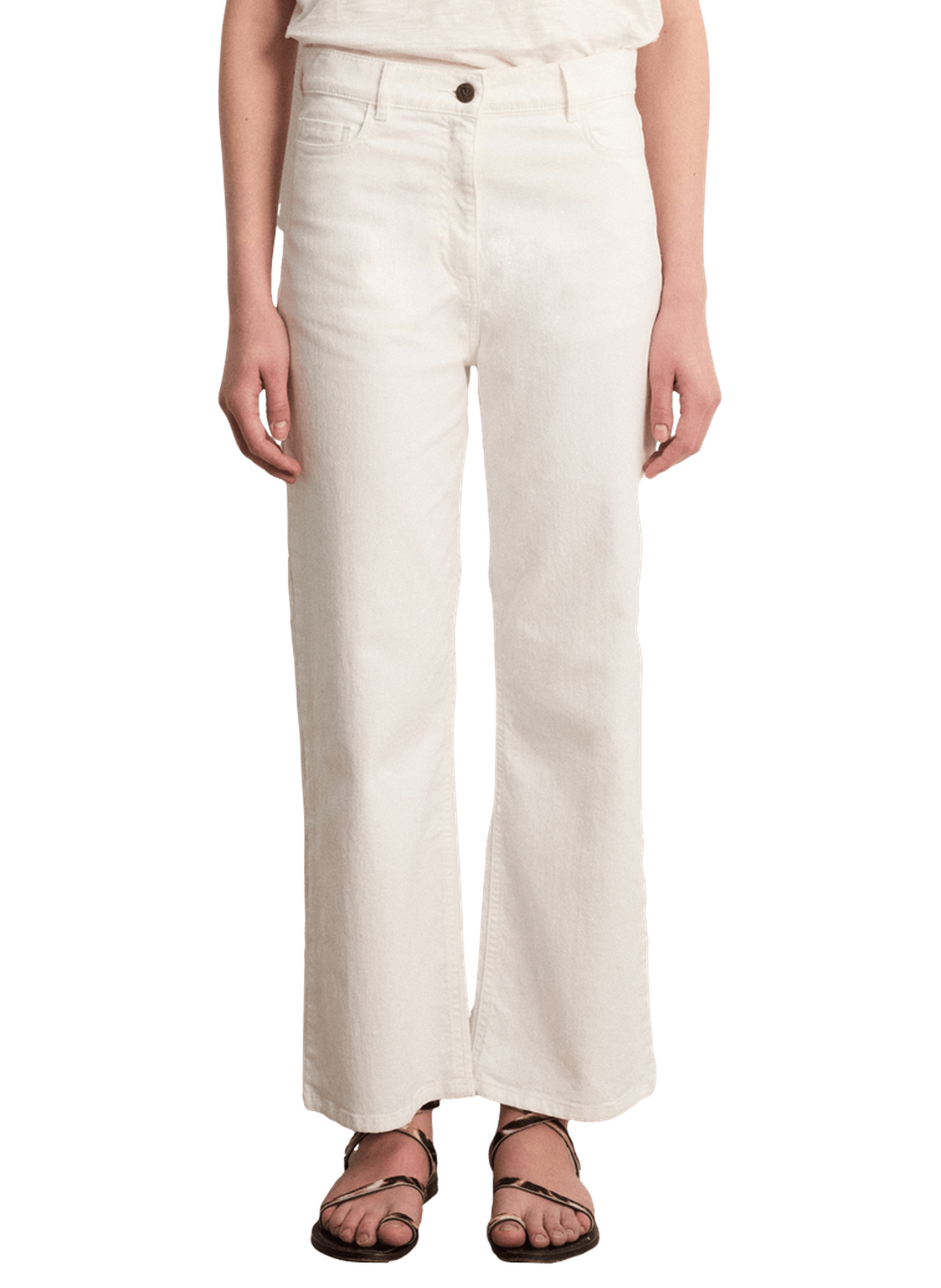 Jean droit uni - bindia PABLO Blanc