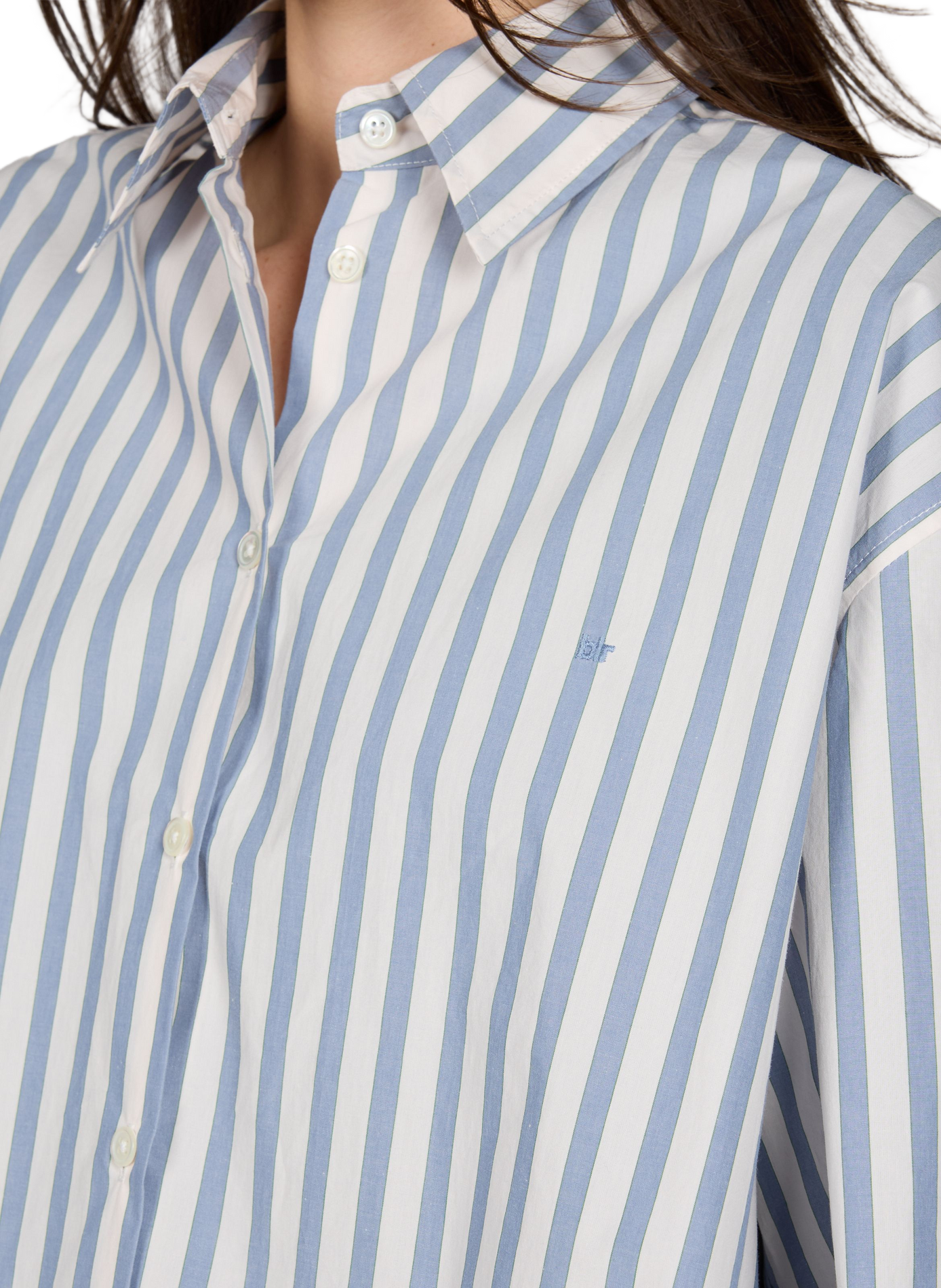 Chemise Johan à rayures en coton BELLEROSE Bleu