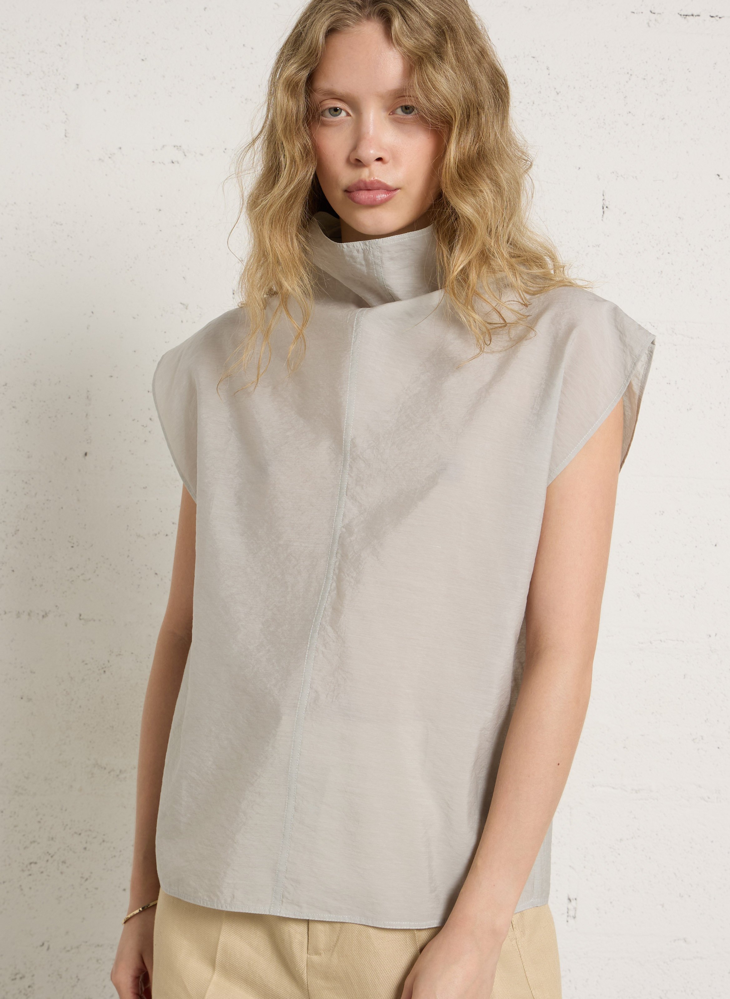 Top ample col montant izumi SOEUR Gris