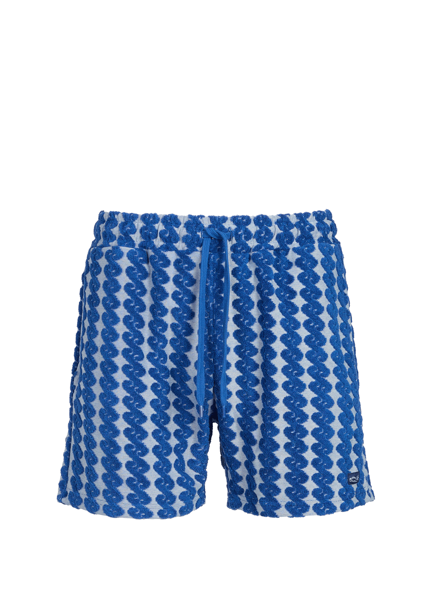 Cotton blend wave shorts MAISON LABICHE Blue
