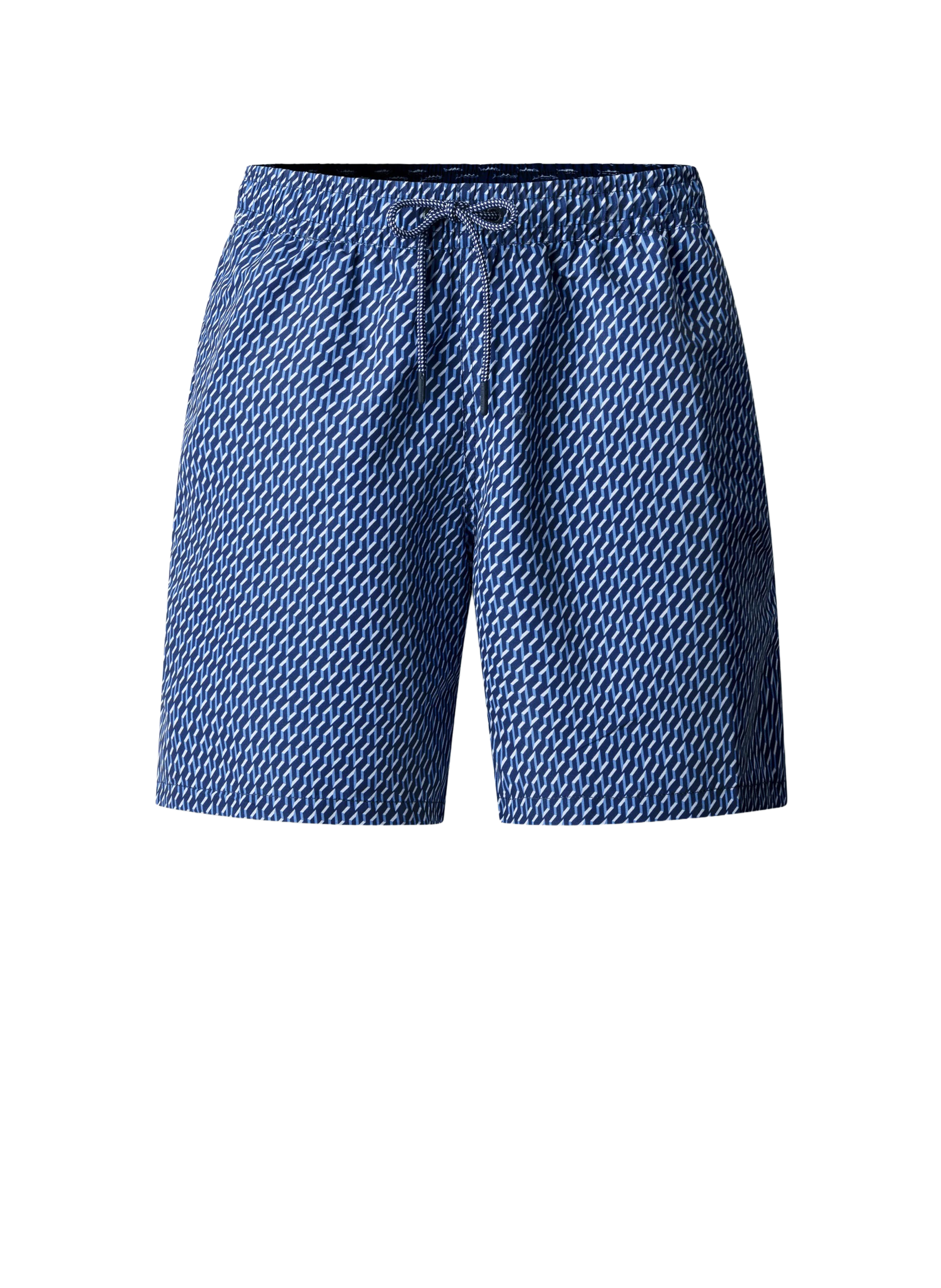 Short de bain à imprimé géométrique HACKETT Bleu