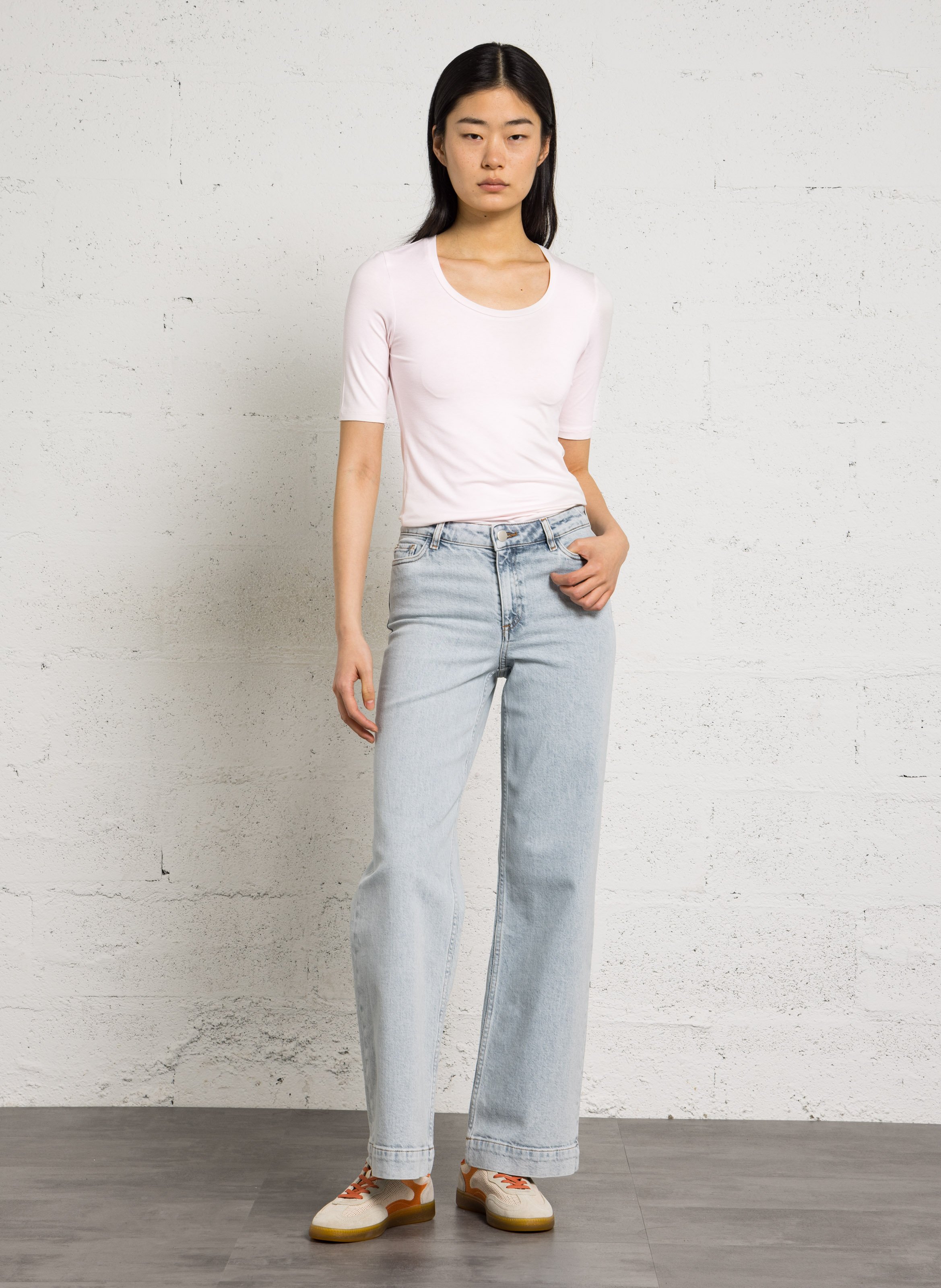 Jean large en coton mélangé lisa MAISON 123 Bleu