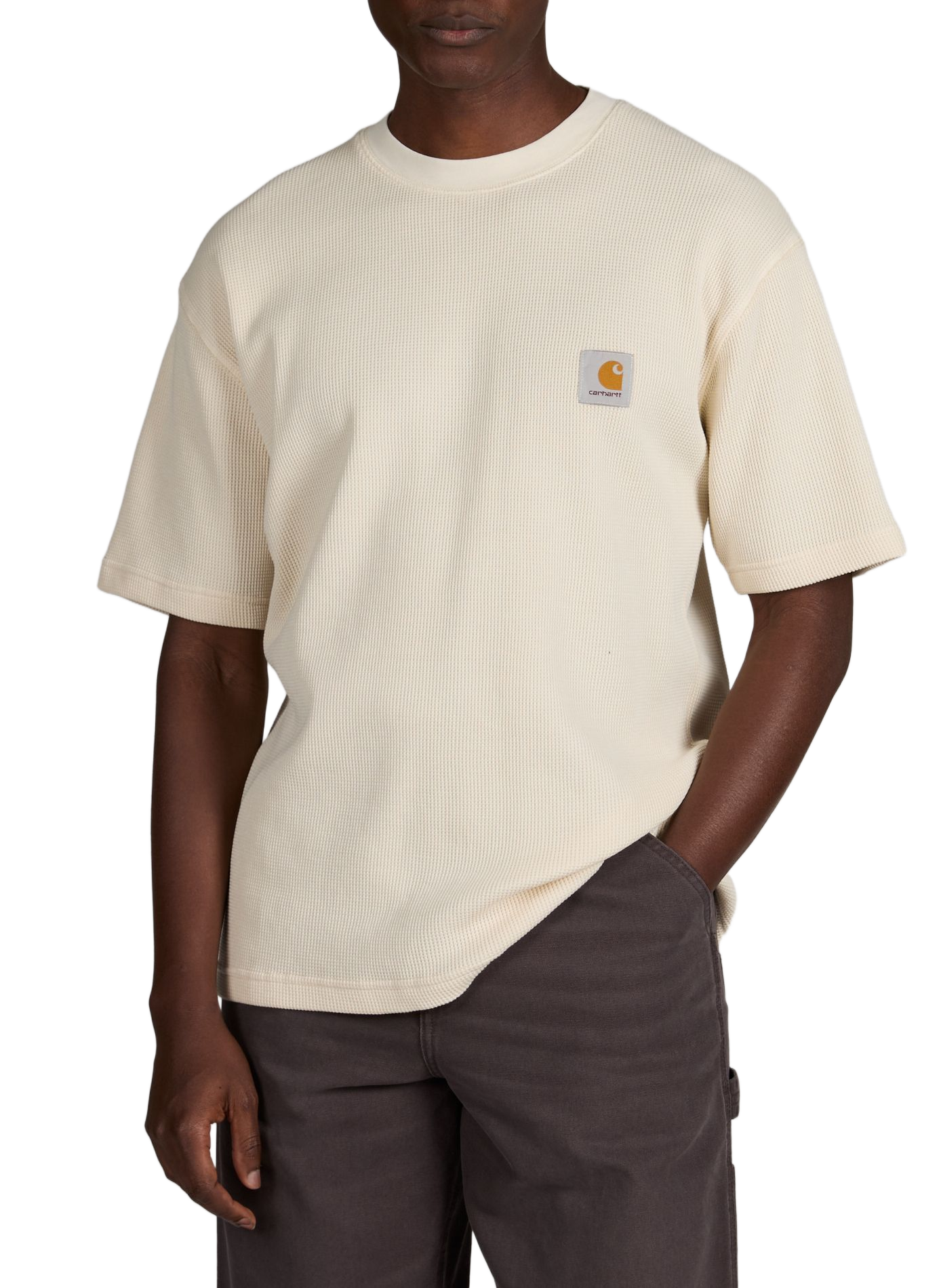 Cotton waffle T-shirt CARHARTT WIP Beige