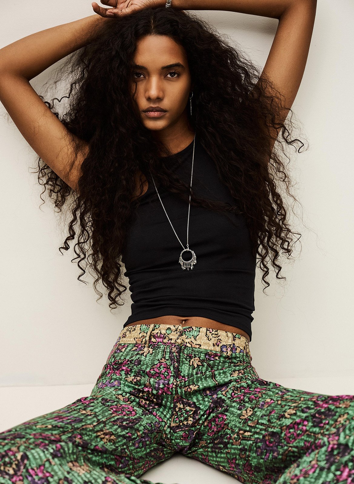 Pantalon large imprimé pali BA&SH Vert