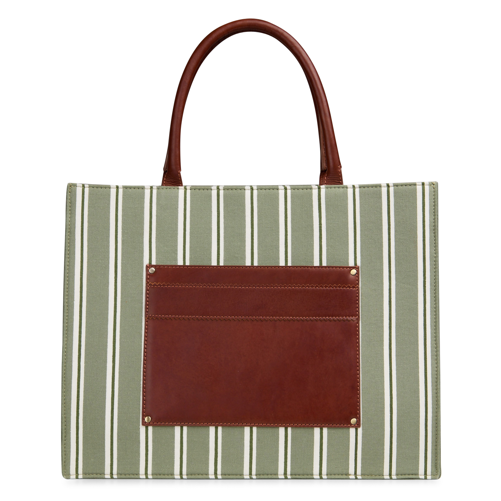 Sac cabas en coton matt MAISON 123 Kaki