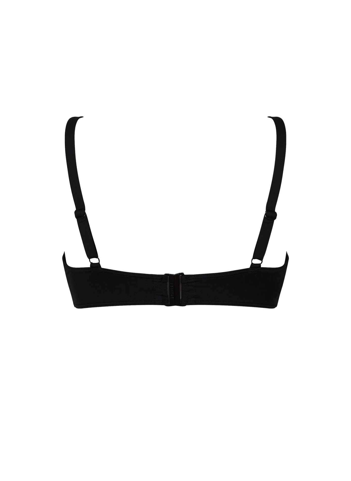 Triangle bikini top with ruffles D NU D Black