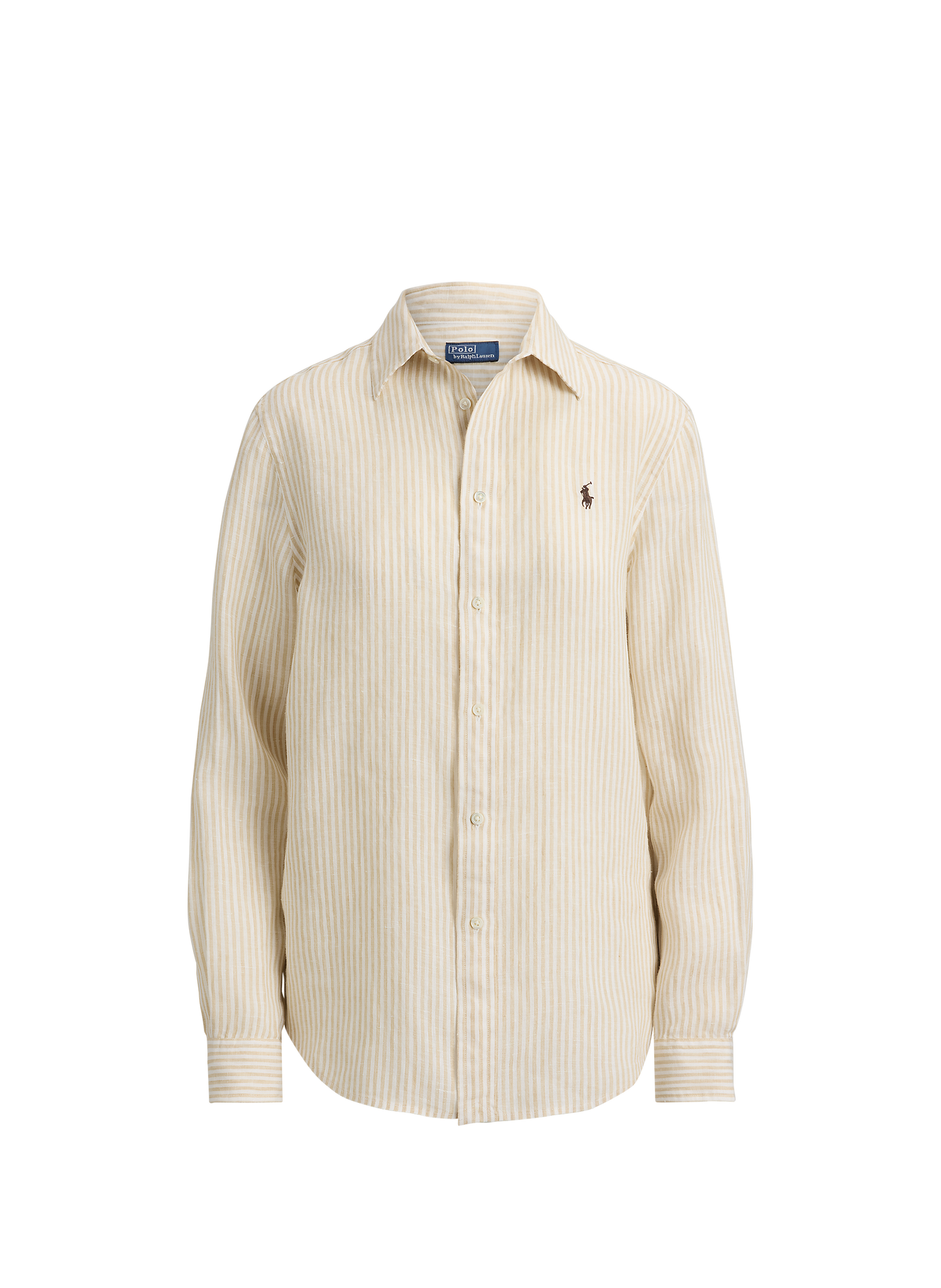 Linen shirt  1936 dune tan white