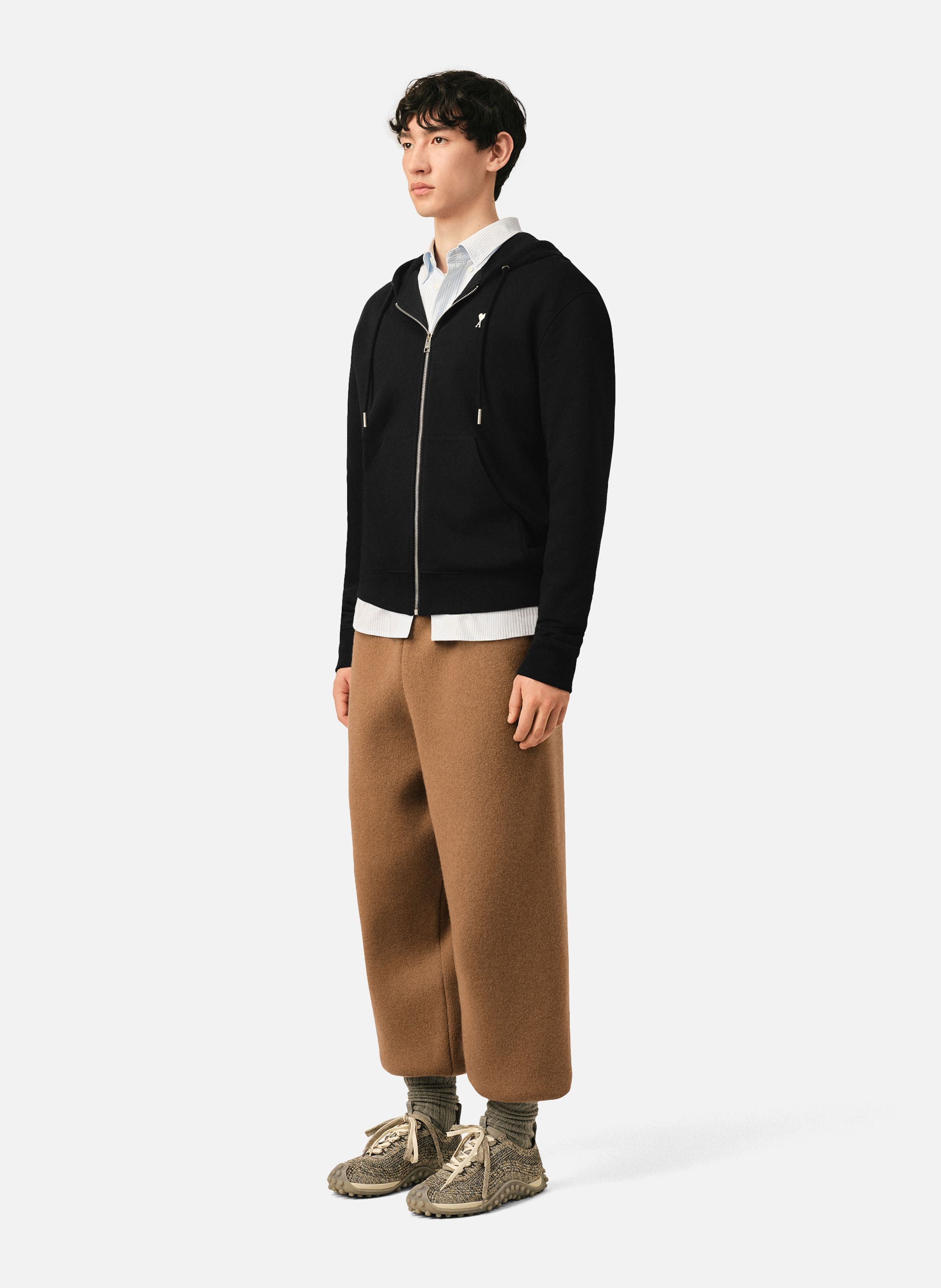 Hoodie zippé ami de coeur en coton | Noir AMI PARIS Homme
