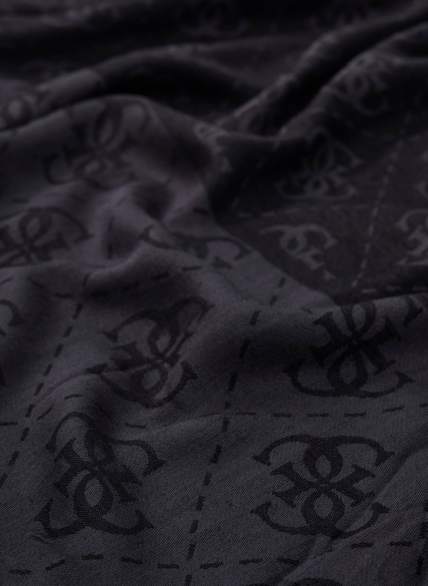 Embroidered scarf GUESS Black