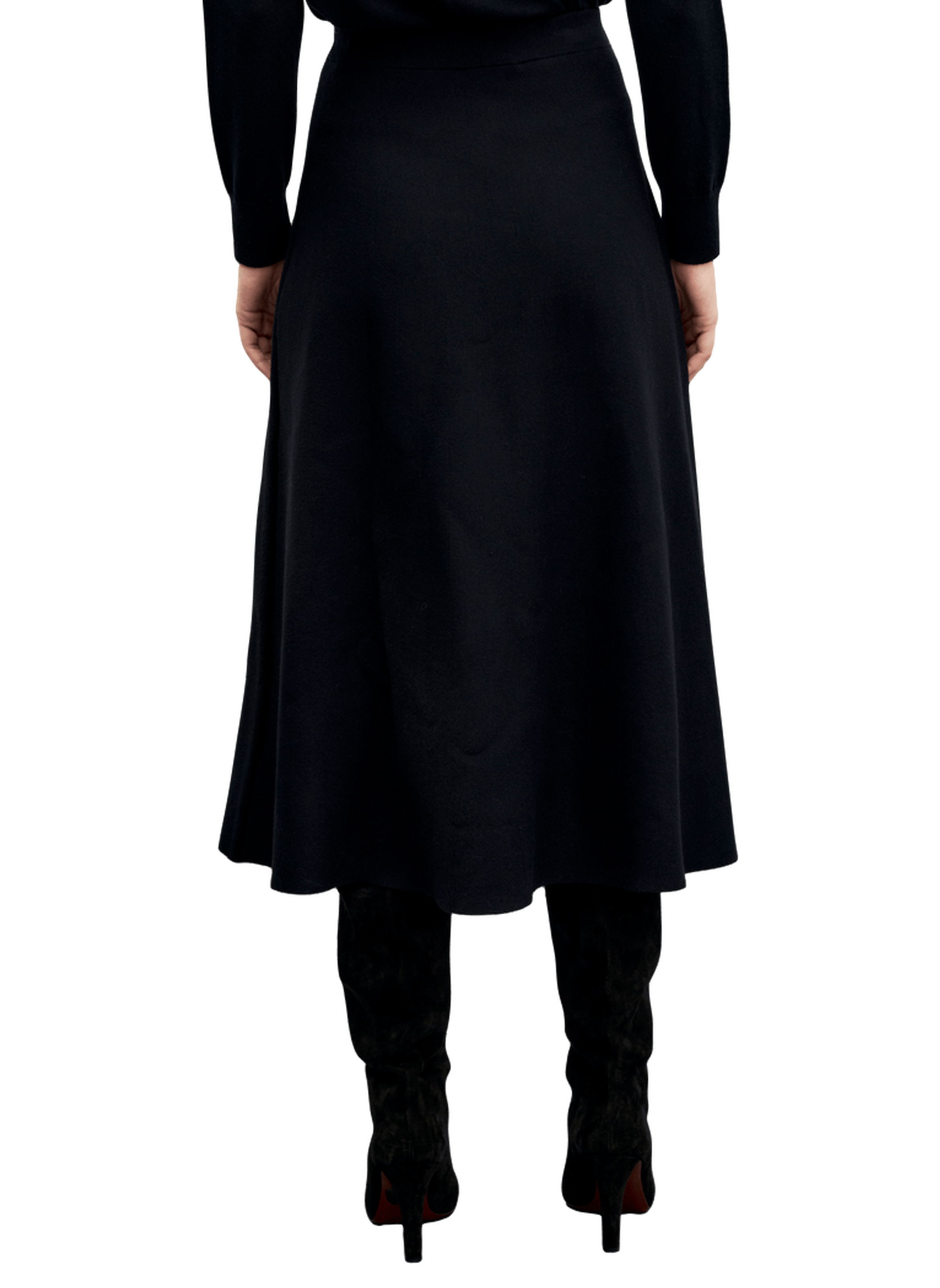 Jupe mi-longue en maille milano - taya GERARD DAREL Noir