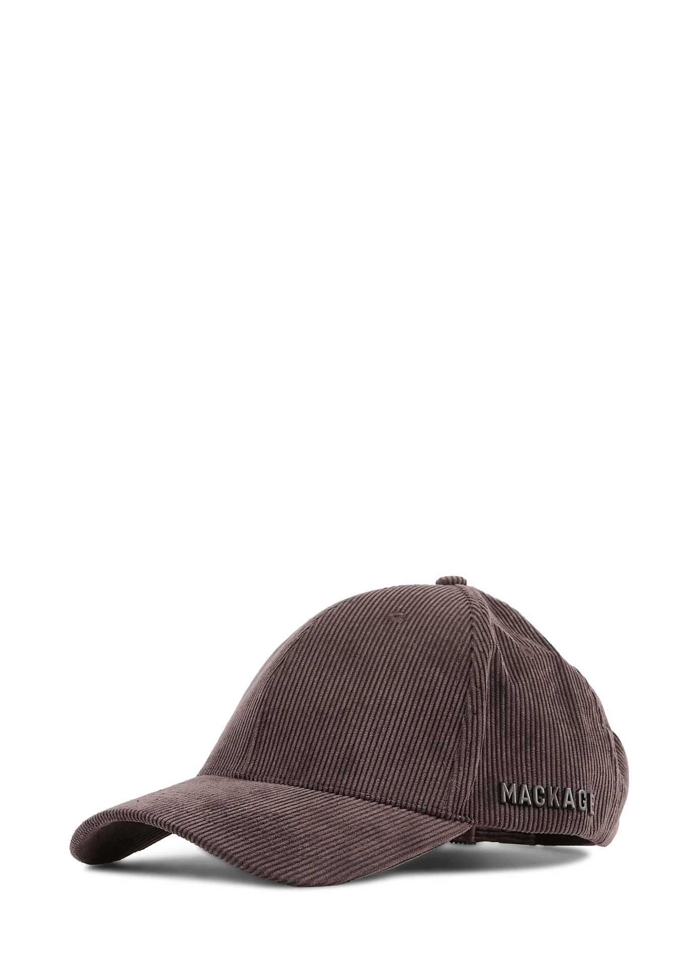 Casquette côtelée à logo métallisé MACKAGE Marron