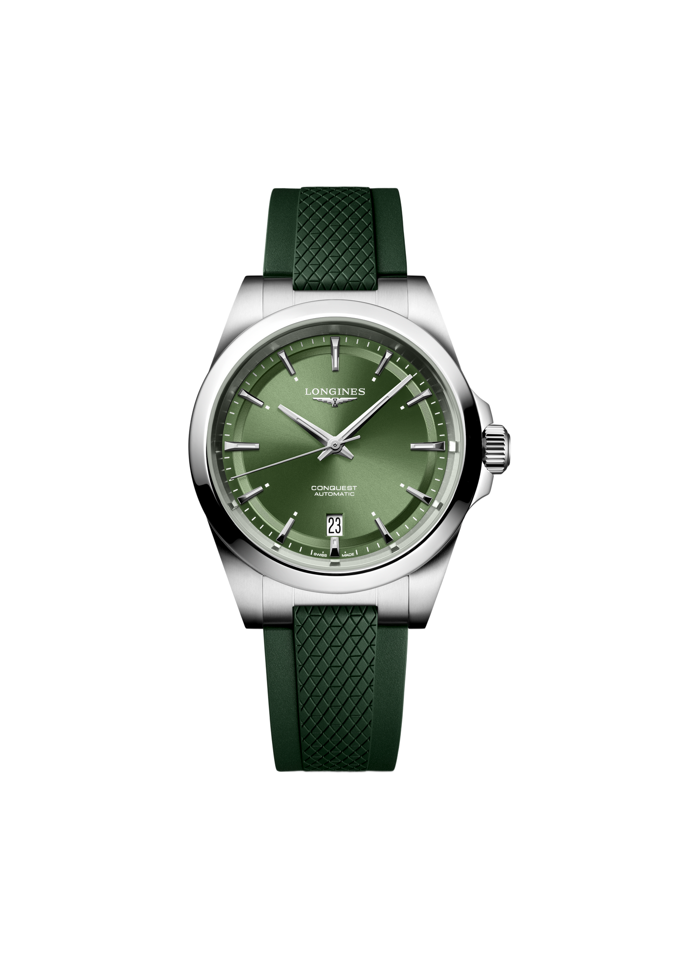 Montre automatique Conquest 2023 en caoutchouc LONGINES Vert