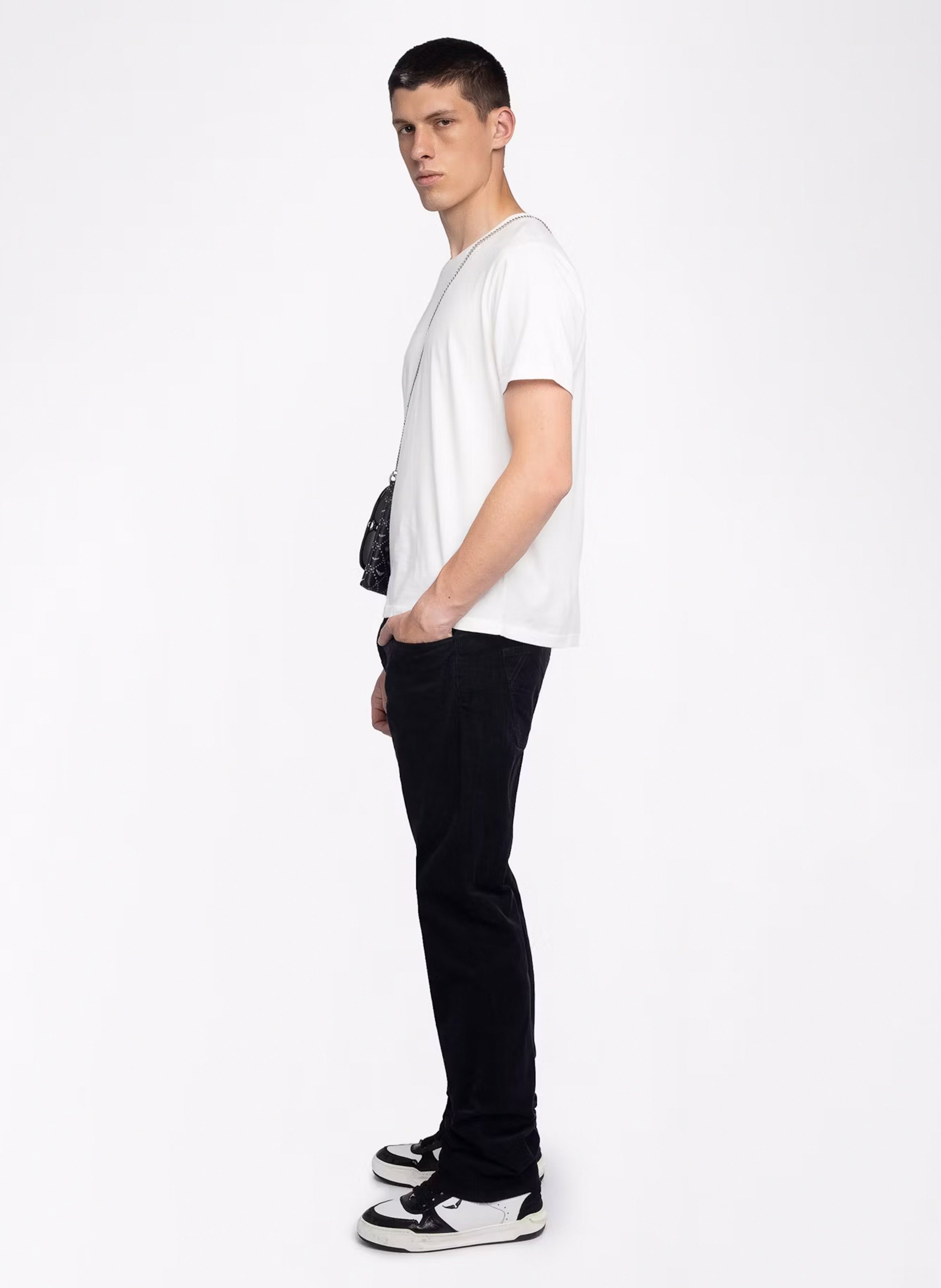 Tee-shirt col rond en coton tommy ZADIG&VOLTAIRE Blanc