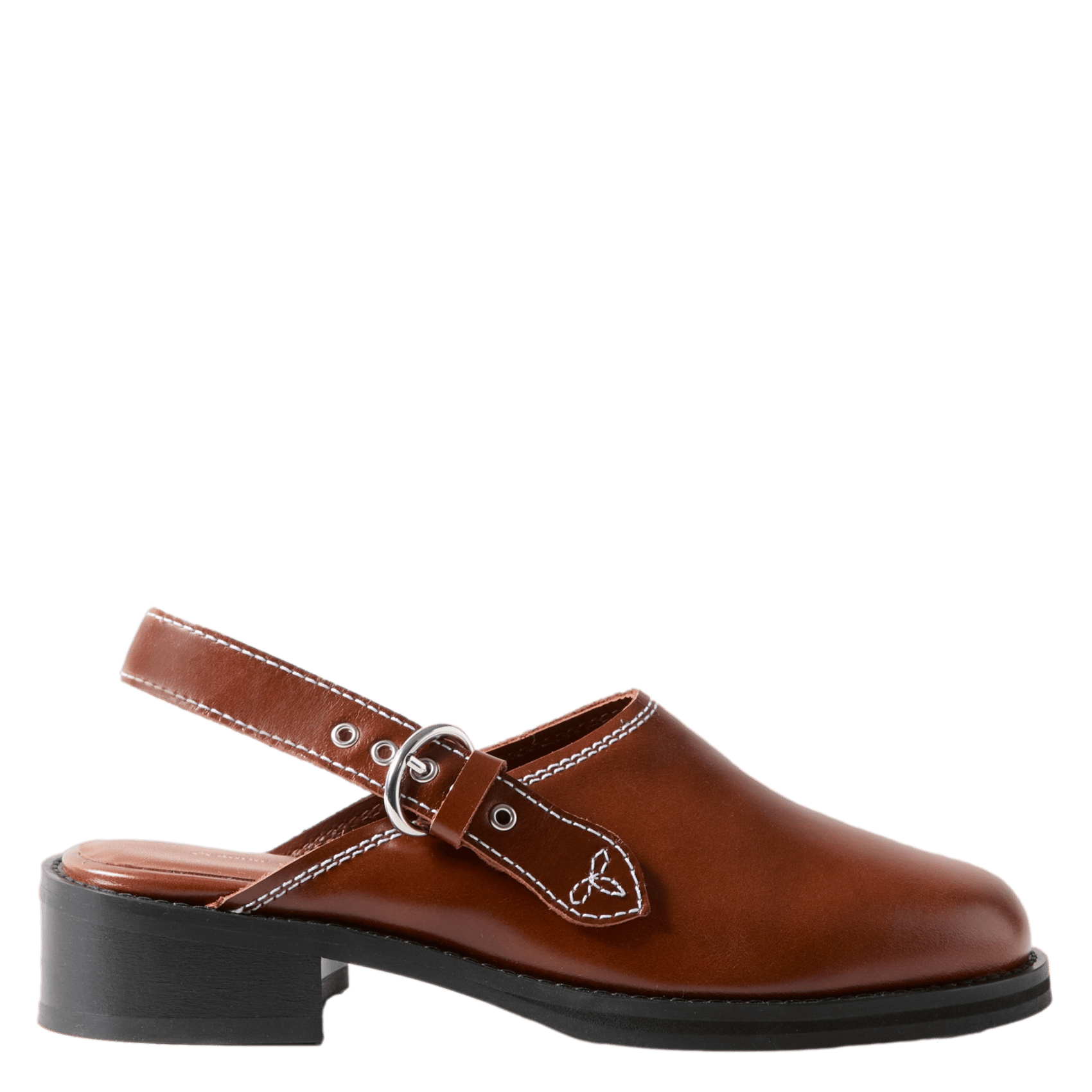 Mules en cuir CLAUDIE PIERLOT Marron
